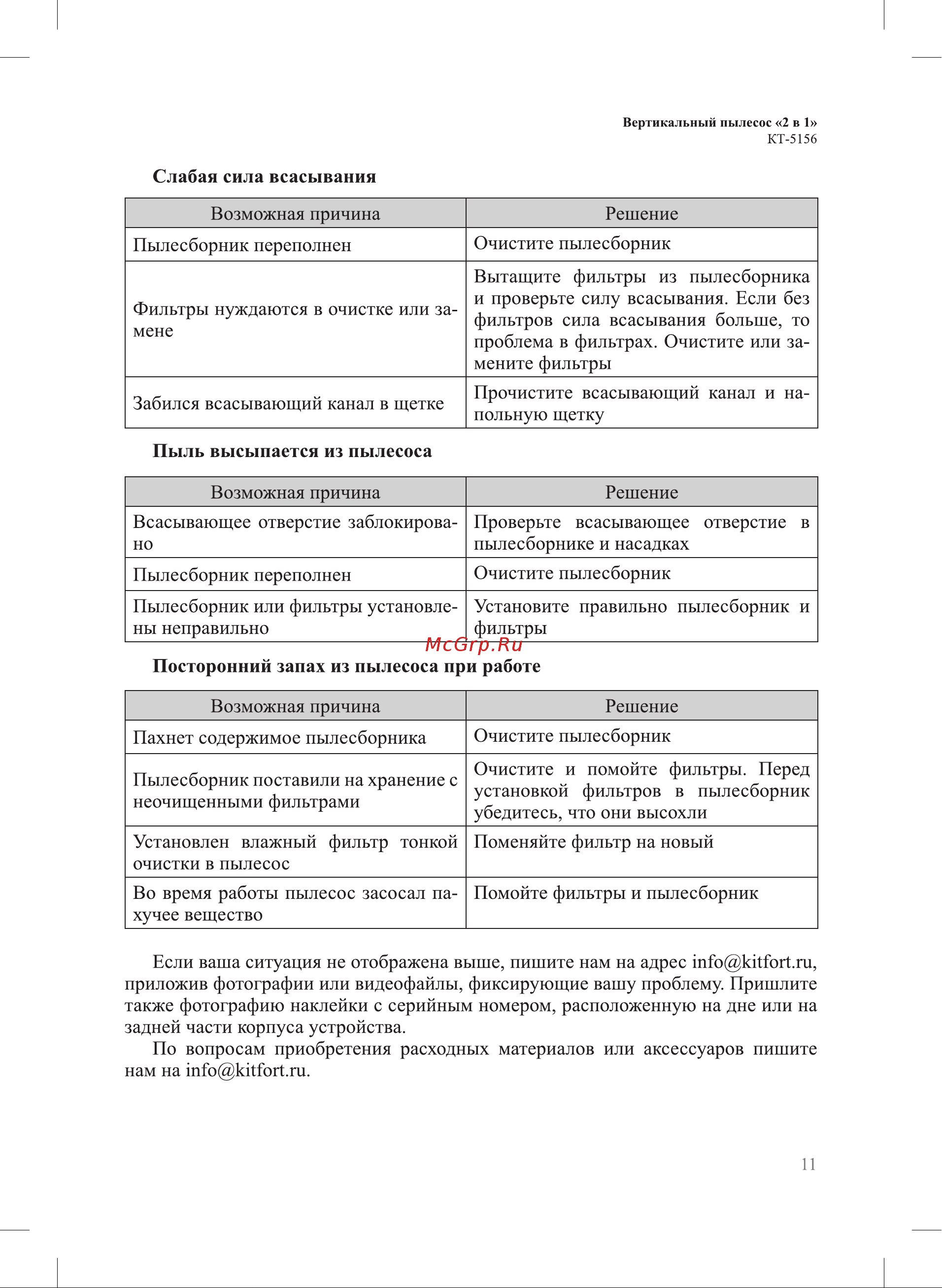 Kitfort КТ-5156 Руководство по эксплуатации онлайн [11/16] 800326