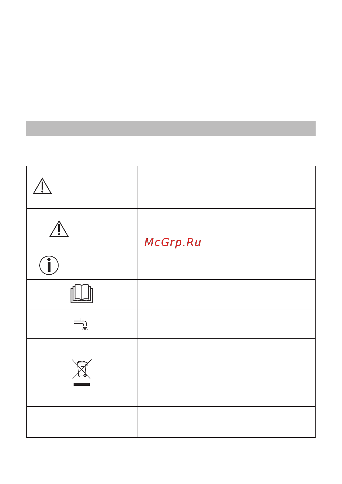 Beurer HR8000 (580.09) [146/0] Objaśnienie symboli