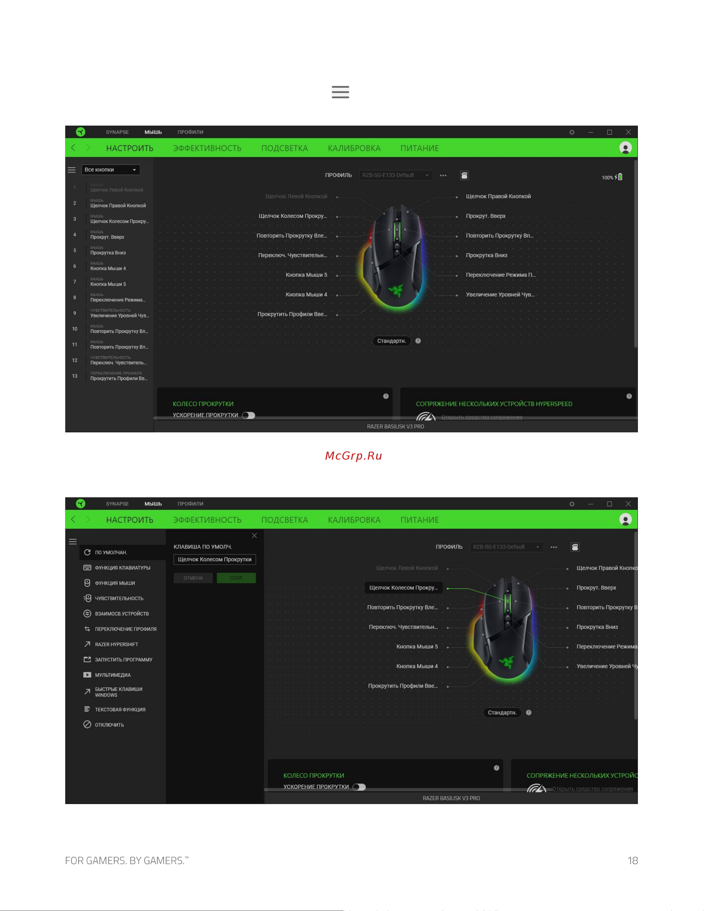 Razer Basilisk V3 Pro (RZ01-04620100-R3G1) Руководство по эксплуатации онлайн [19/38] 808525