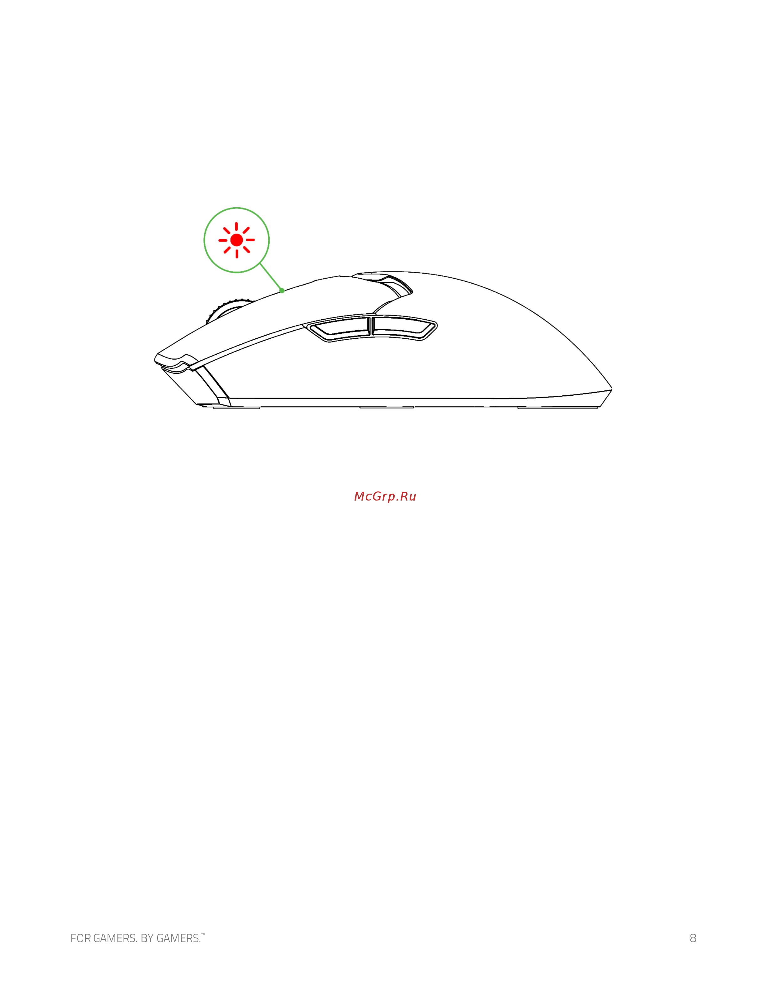 Razer Viper V2 Pro (RZ01-04390100-R3G1) [9/31] Индикатор низкого уровня заряда