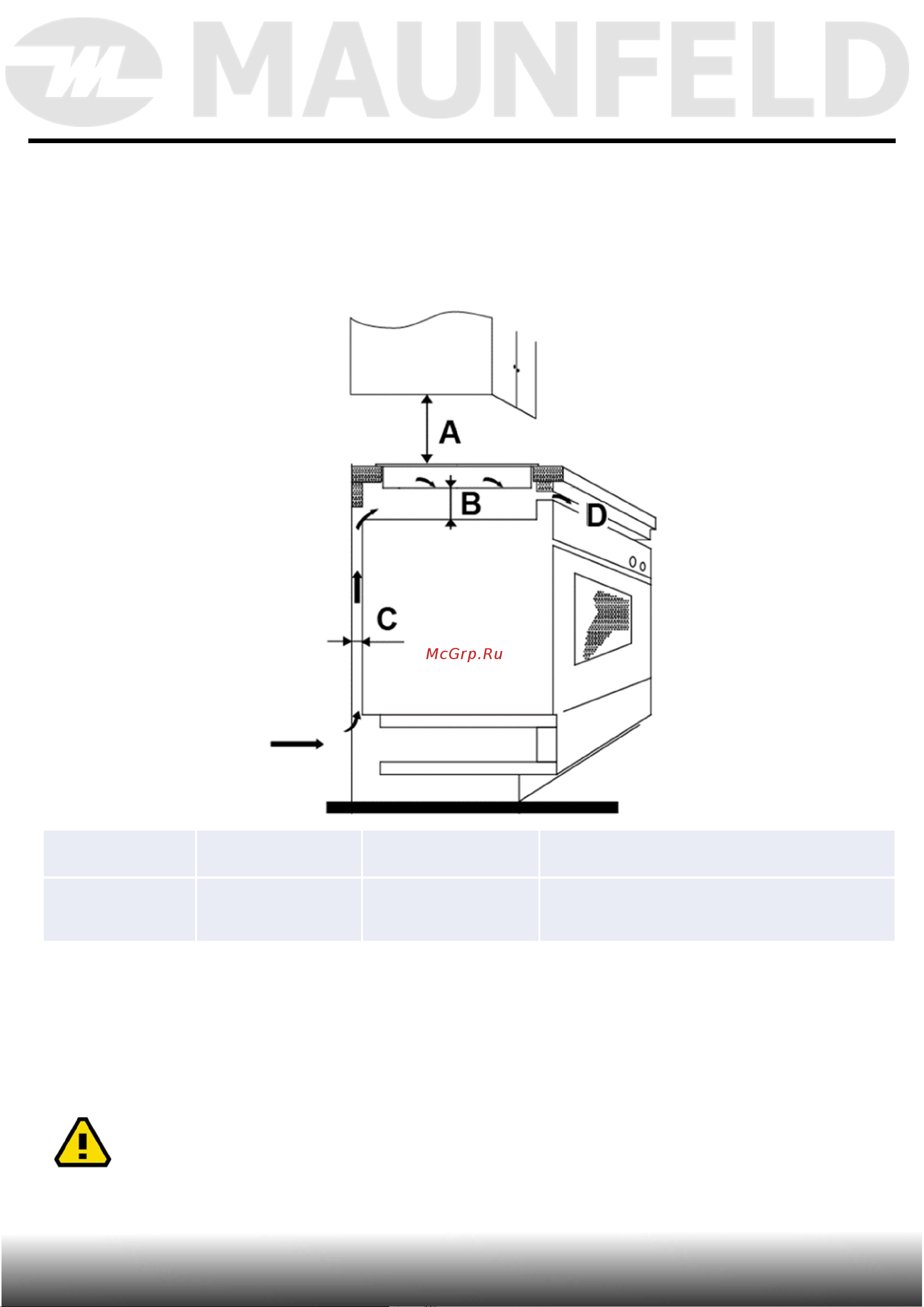 Maunfeld CVI905SFBK LUX [17/44] Установка прибора