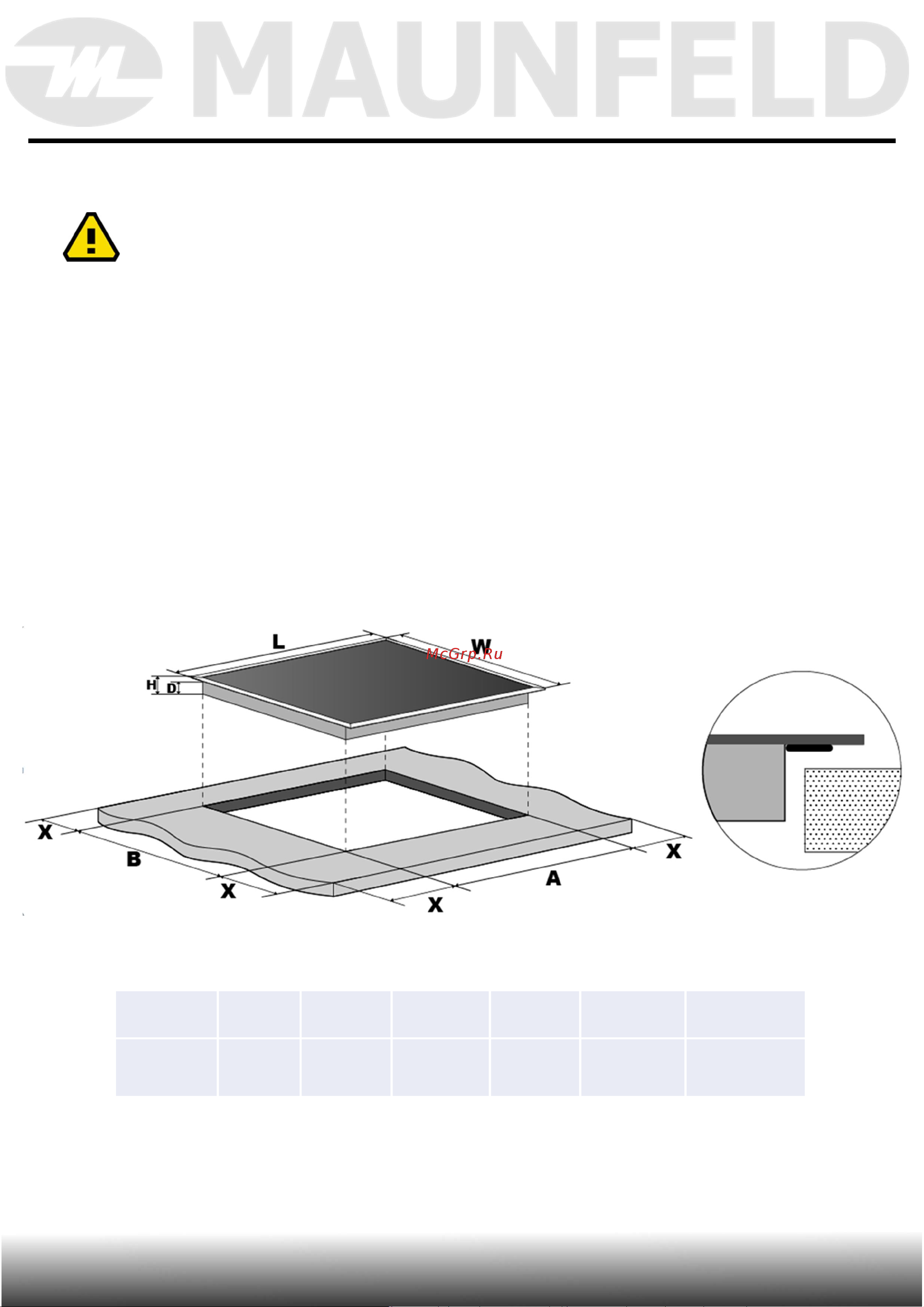 Maunfeld CVI594SF2BK LUX [16/44] Установка прибора