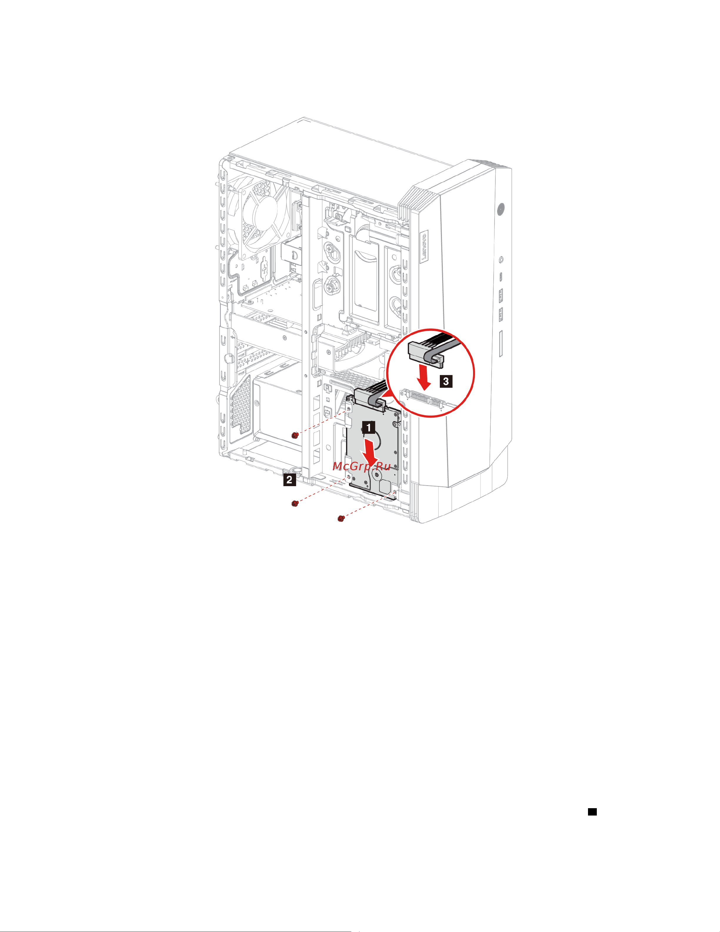 Lenovo IdeaCentre Gaming 5 Gen 6 (90RE00HKRS) [38/78] Отсек устройства хранения данных
