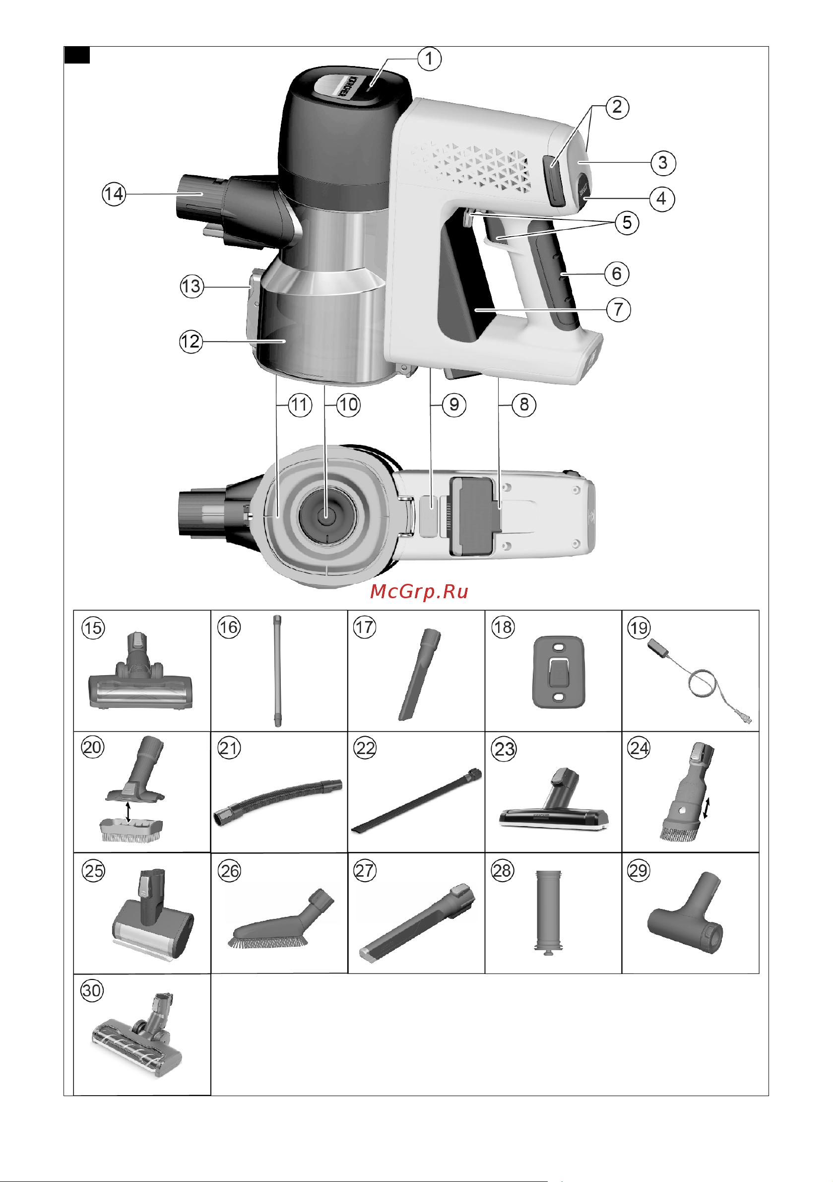 Karcher VC 4 Cordless myHome Pet Руководство по эксплуатации онлайн [2/160] 800742