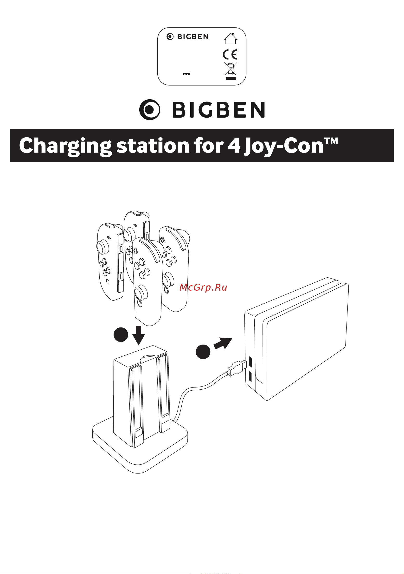 Bigben SWITCHQUADCHARGER Руководство по эксплуатации онлайн