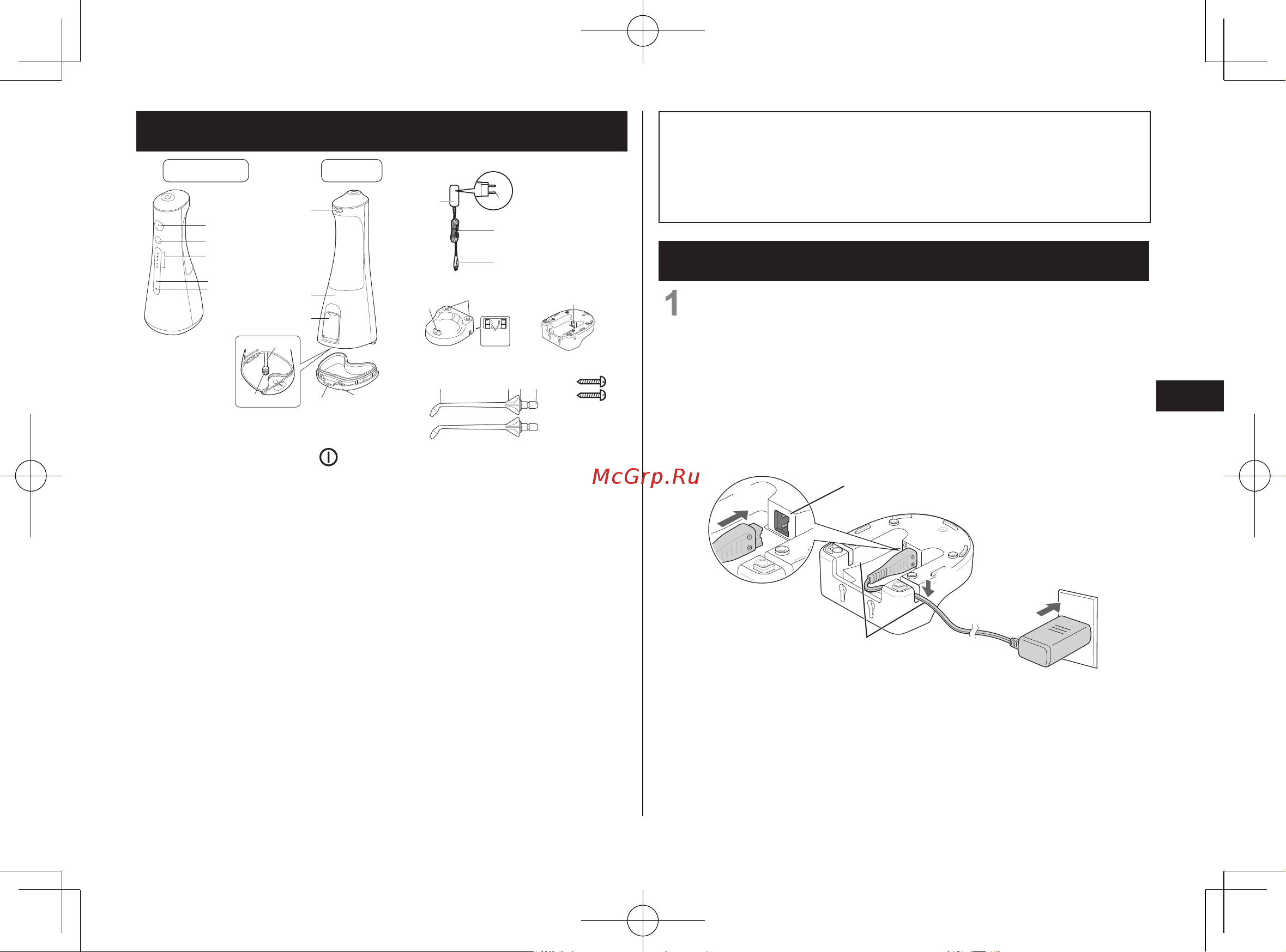 Panasonic EW1511 [49/124] Будова апарата