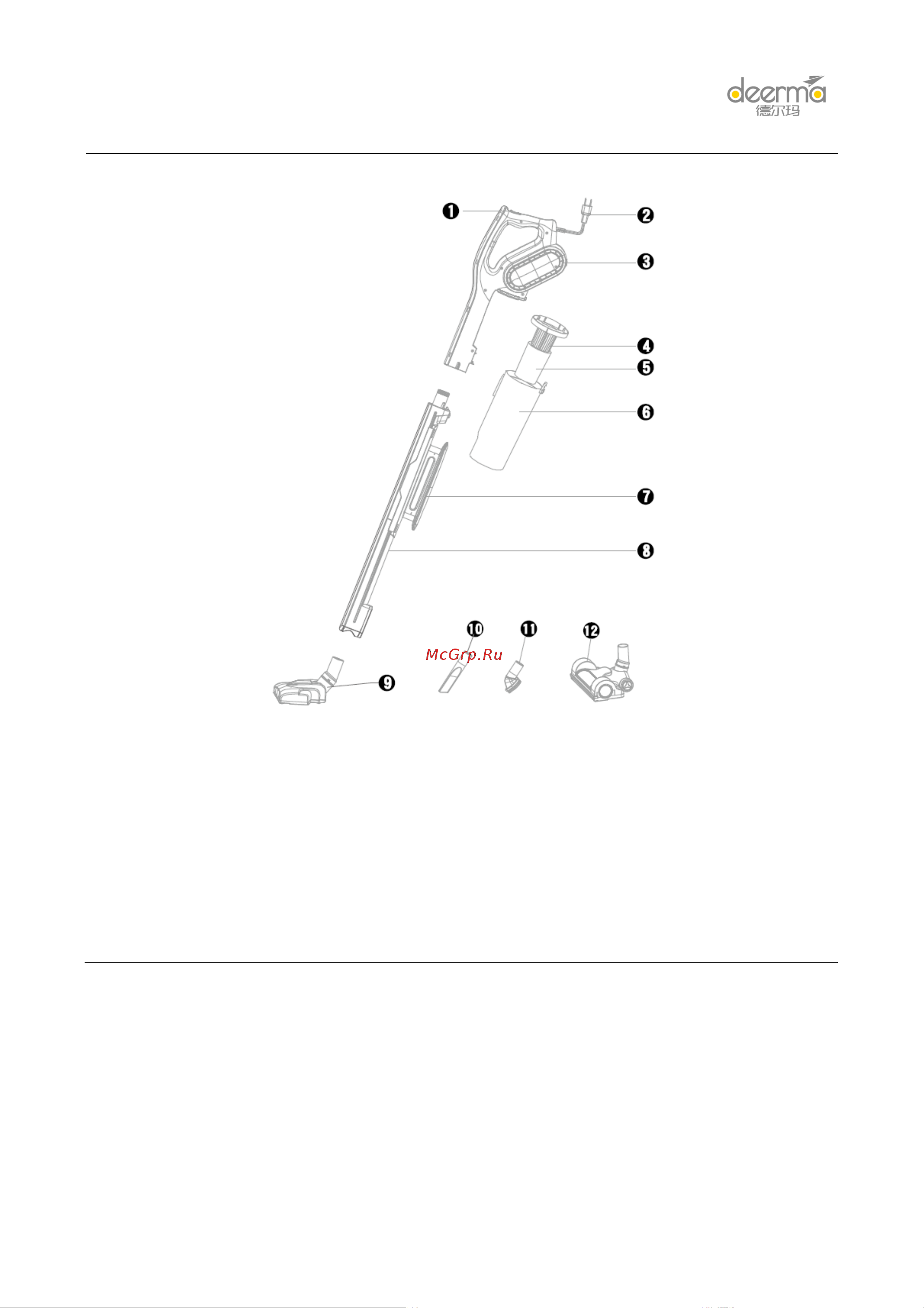 Deerma DX700 [9/11] Структурная схема продукции