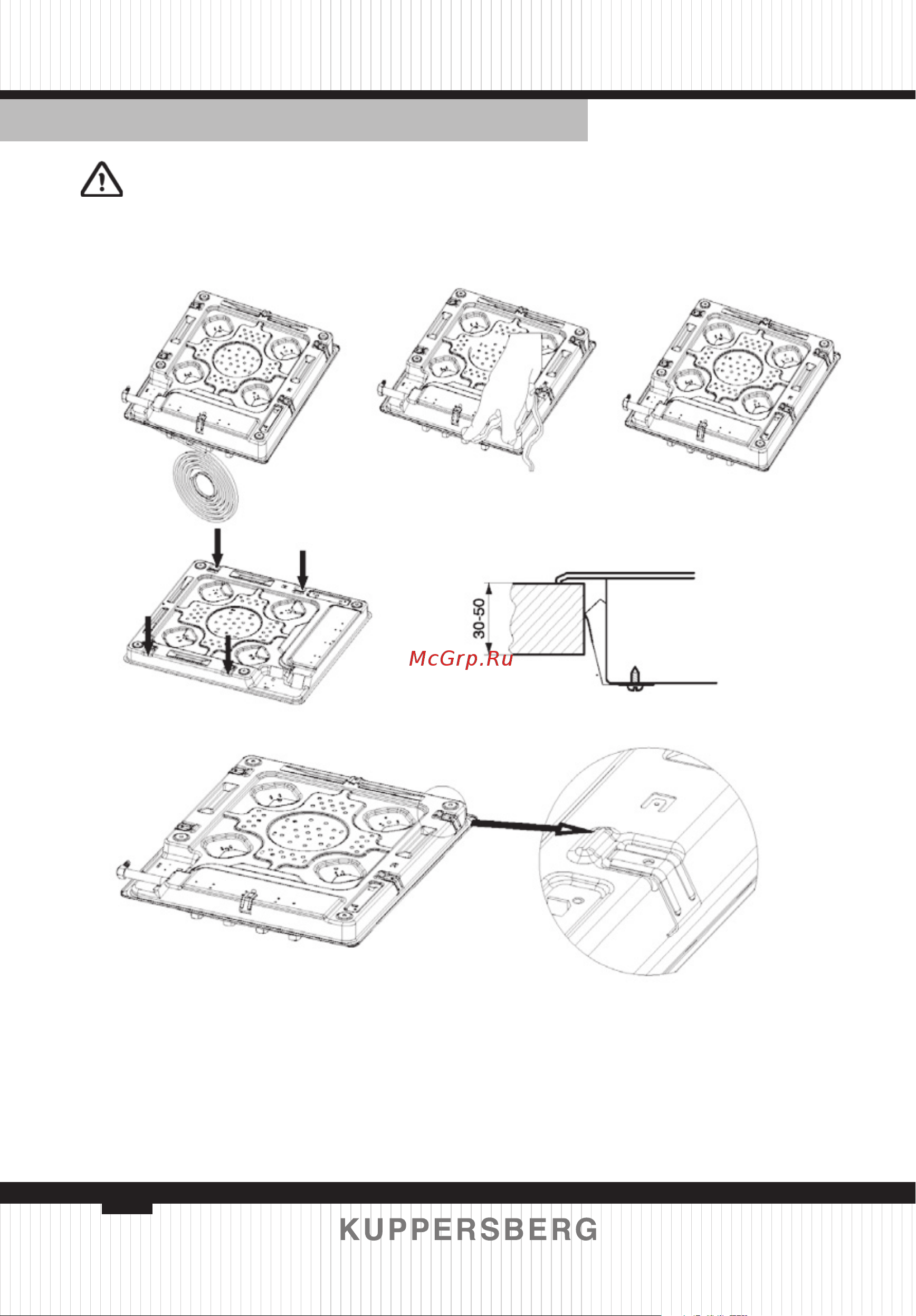 Kuppersberg FS 63 SG черный [30/80] Installation of the cooker