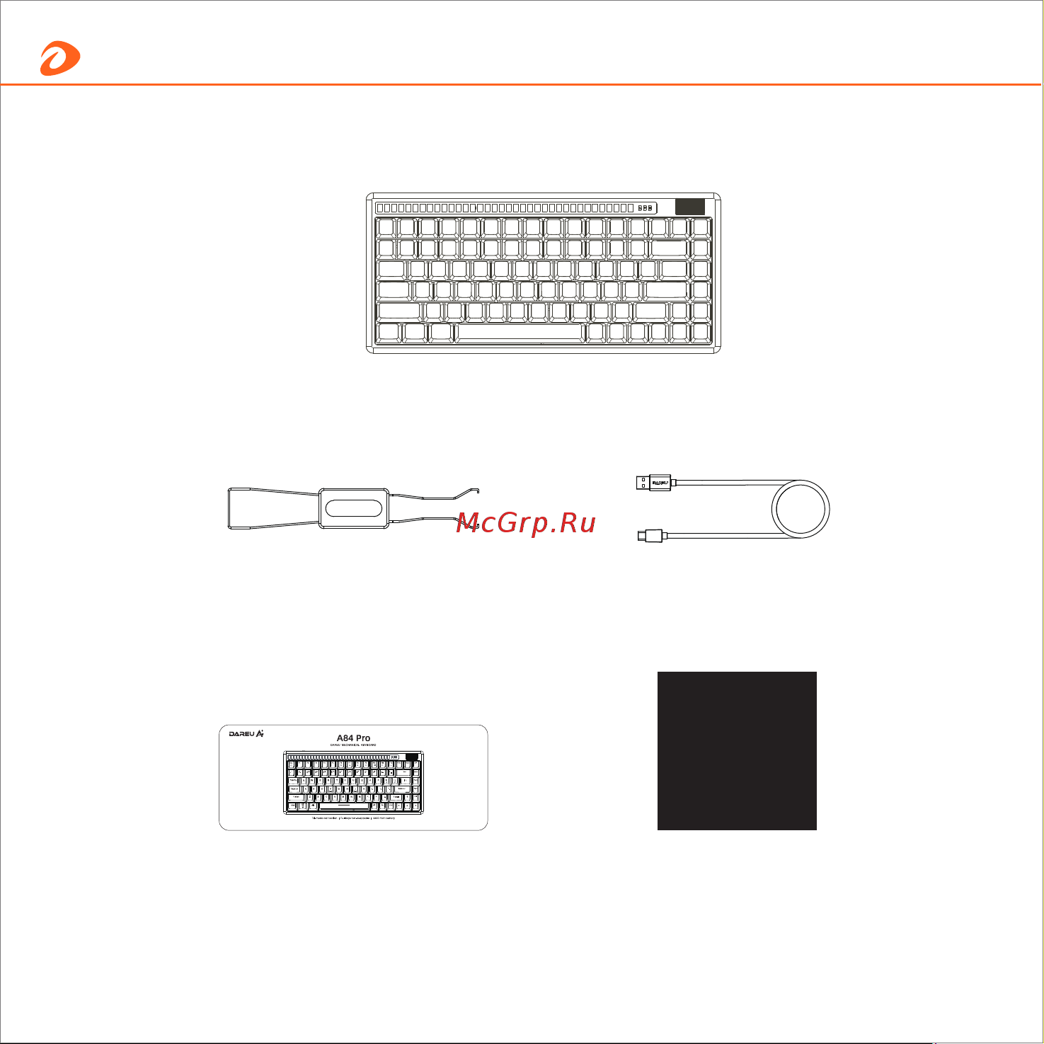 Dareu A84 Pro White-Black [10/18] Что в коробке