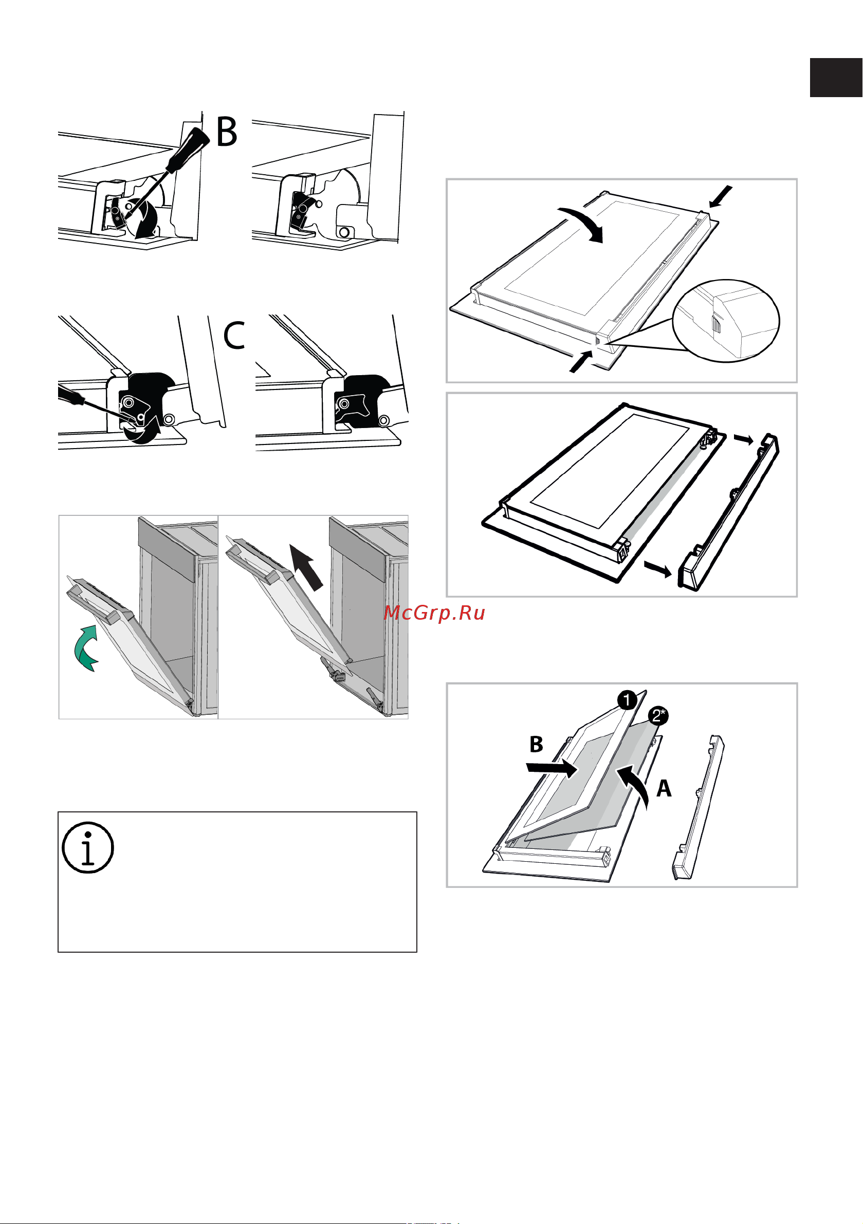 Hotpoint FE8 1351 DSH IX [39/88] Removing the inner glass of the