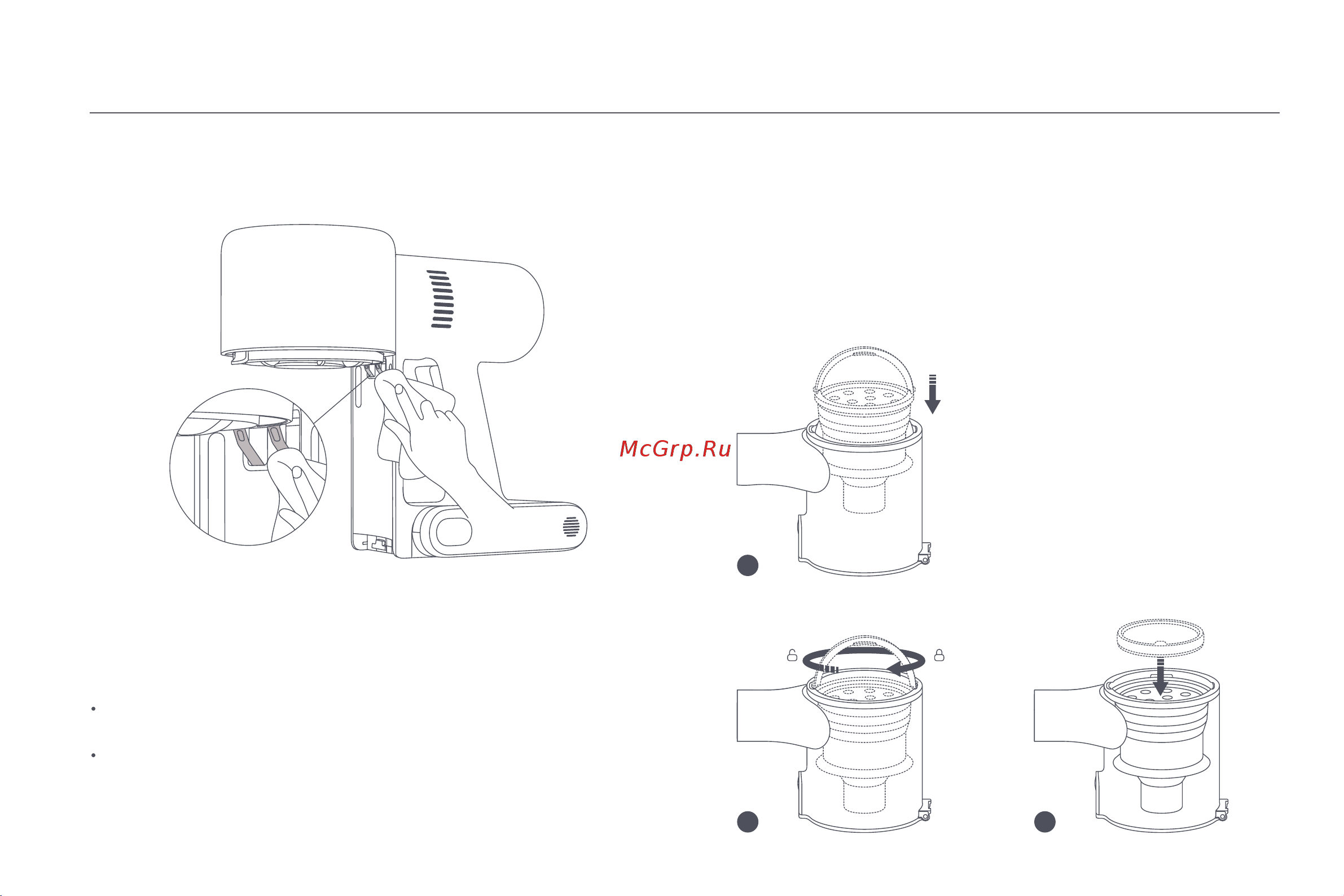 Xiaomi Vacuum Cleaner G10 Plus EU [201/293] Montaż pojemnika na kurz filtra wstępnego i zespołu cyklonowego