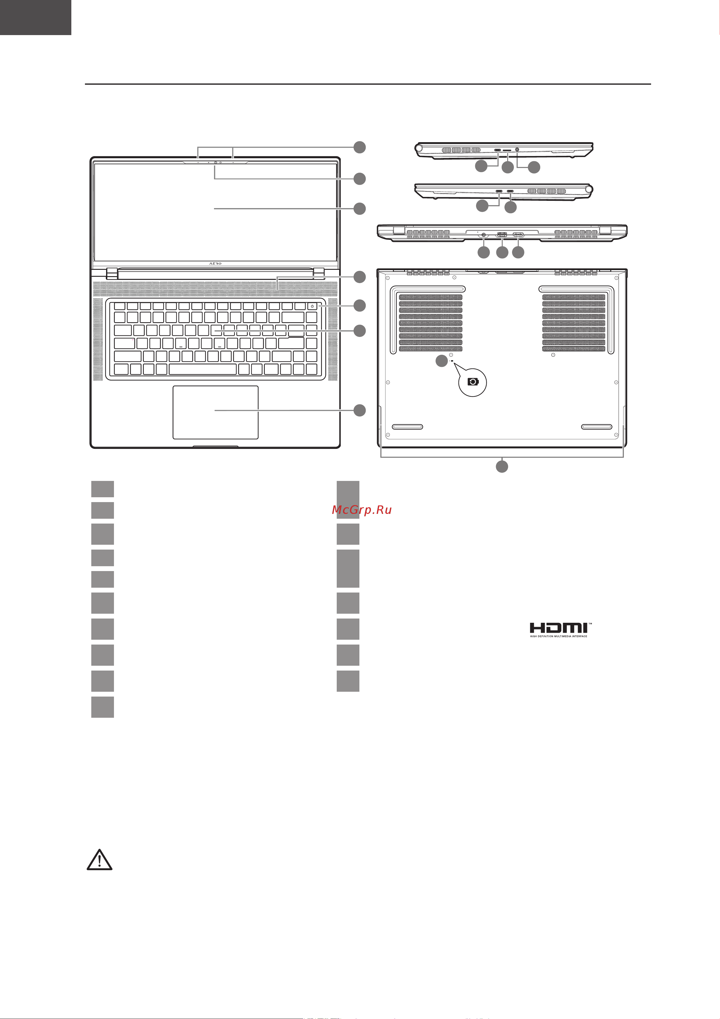 Gigabyte AERO 16 BSF (BSF-73KZ994SO) [89/154] Iepazīšanās ar gigabyte piezīmjdatoru