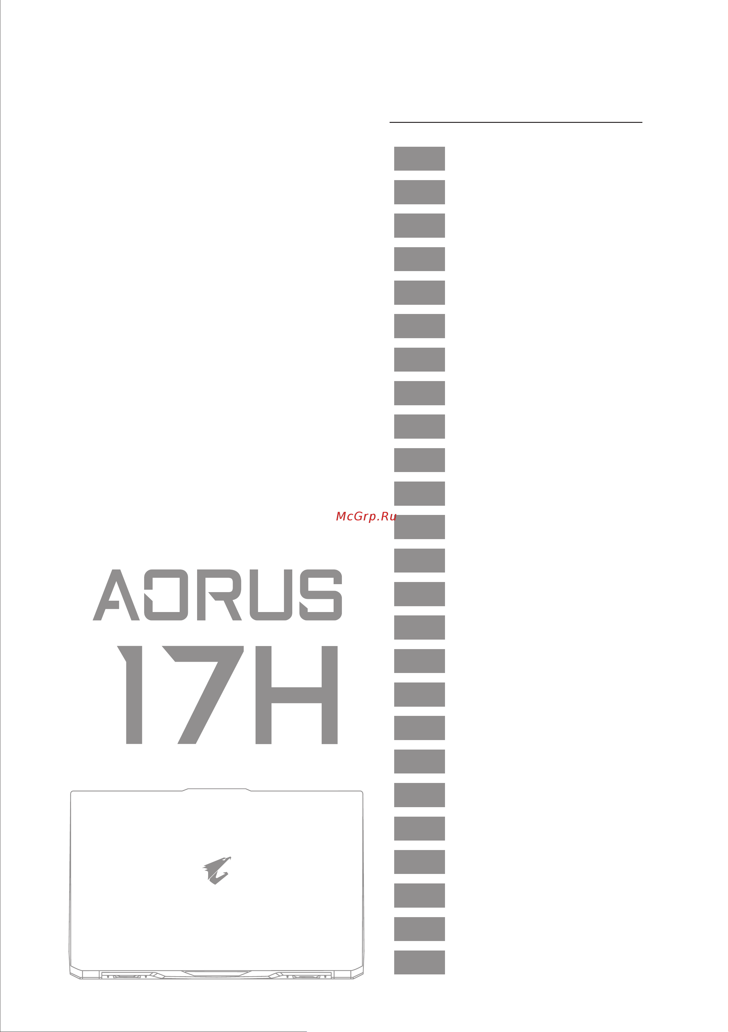 Gigabyte AORUS 17H (BXF-74KZ554SH) [2/154] ةيبرعل