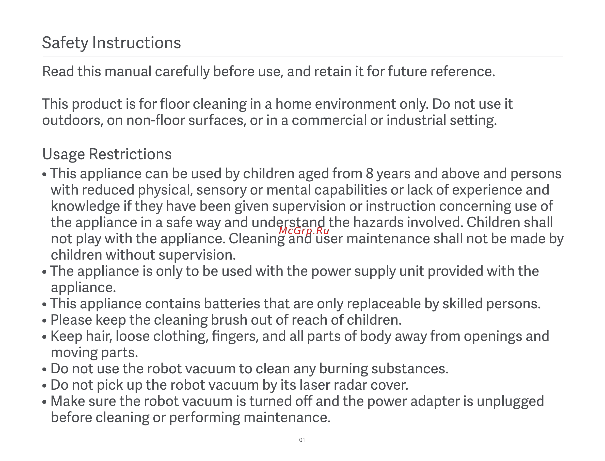 Xiaomi Robot Vacuum S12 EU Руководство по эксплуатации онлайн [3/193] 801694