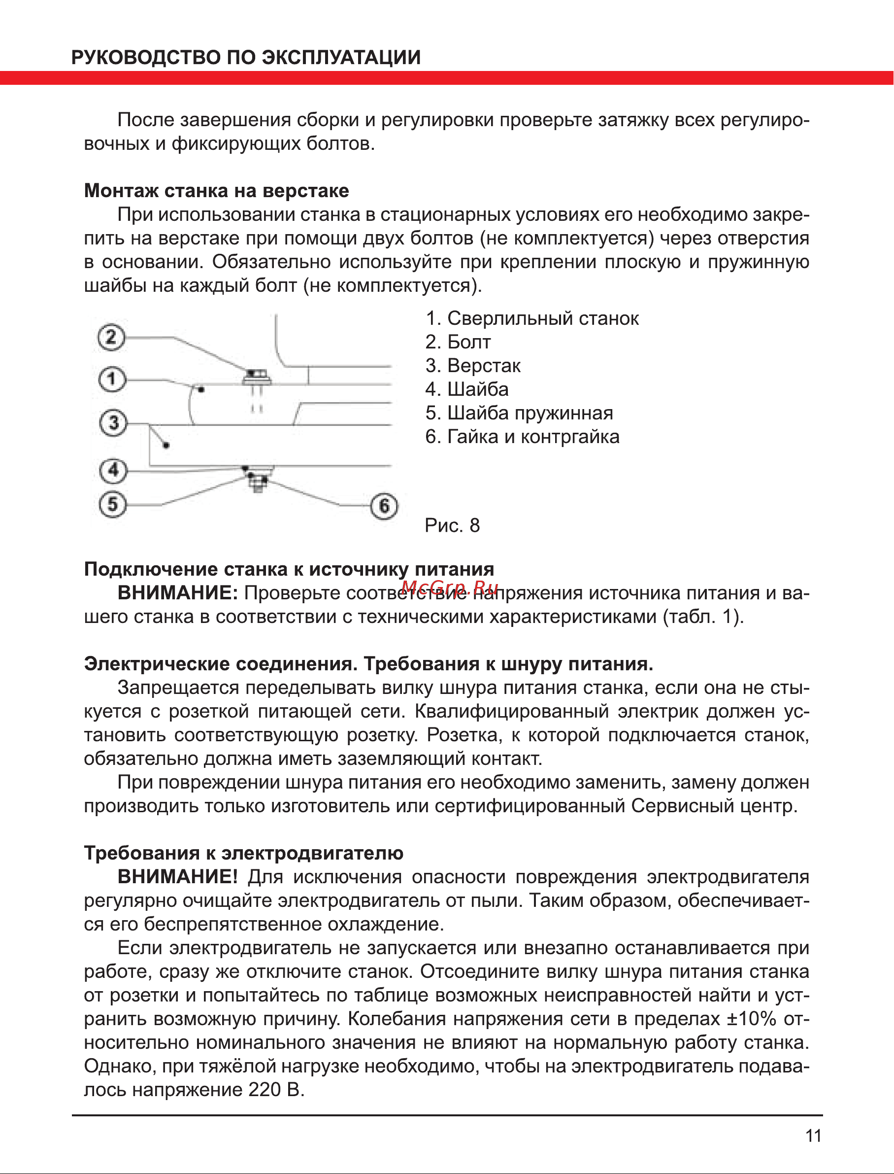 Elitech СТС 8038ВПЛ Руководство по эксплуатации онлайн [11/20] 801847