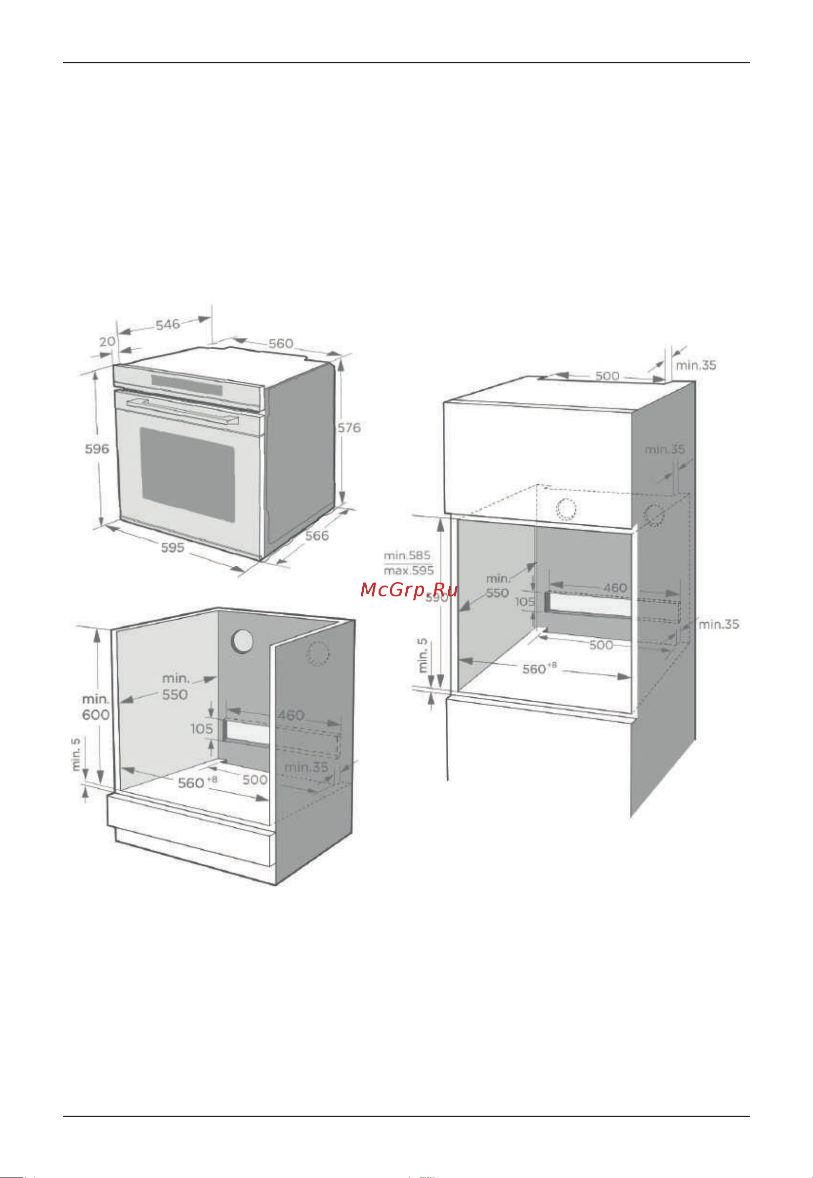 Korting OKB 1321 GSCW [24/36] Установка духового шкафа