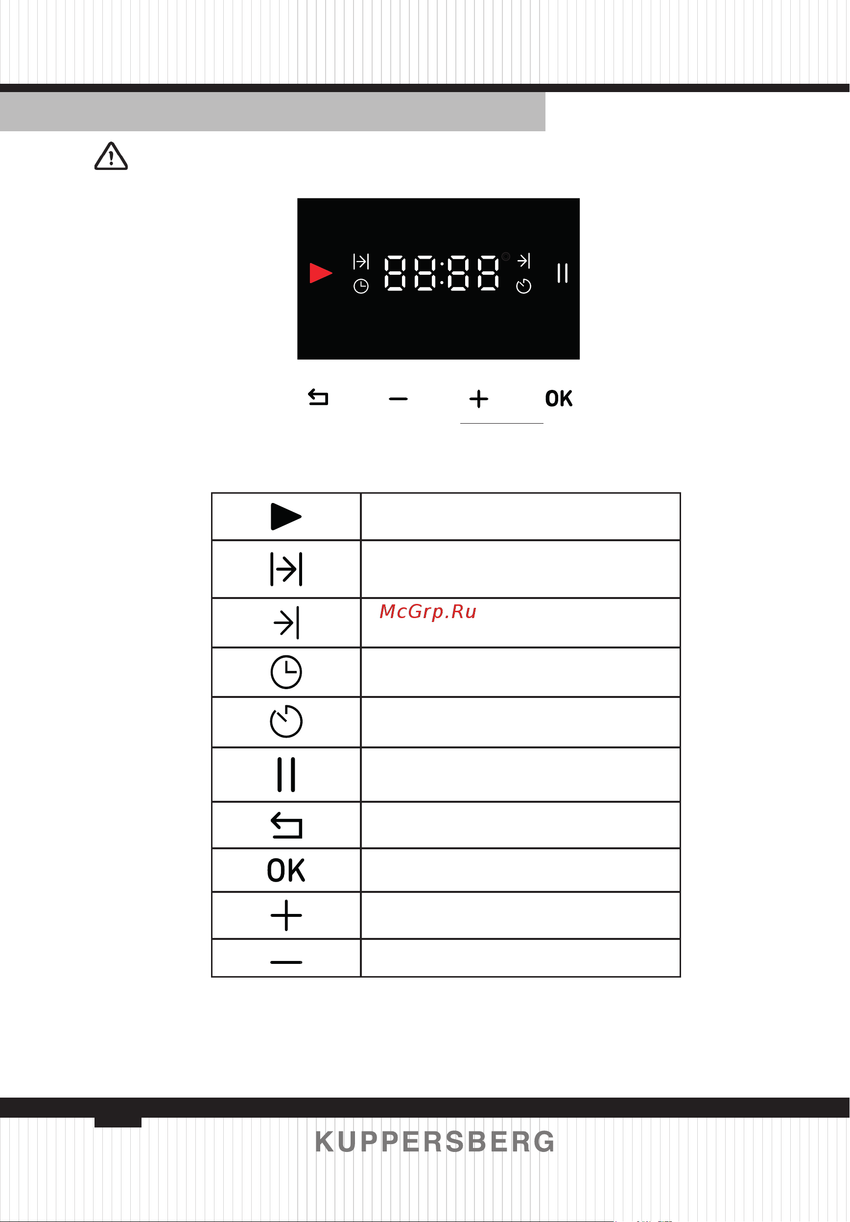 Kuppersberg KSO 610 GR [70/160] Use of the oven