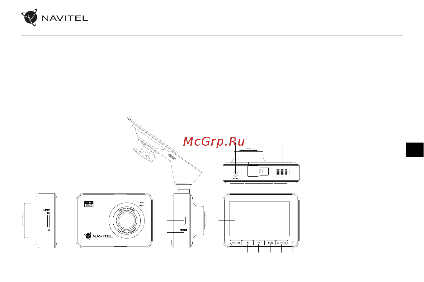 Navitel R9 DUAL [50/100] Ierīces izkārtojums