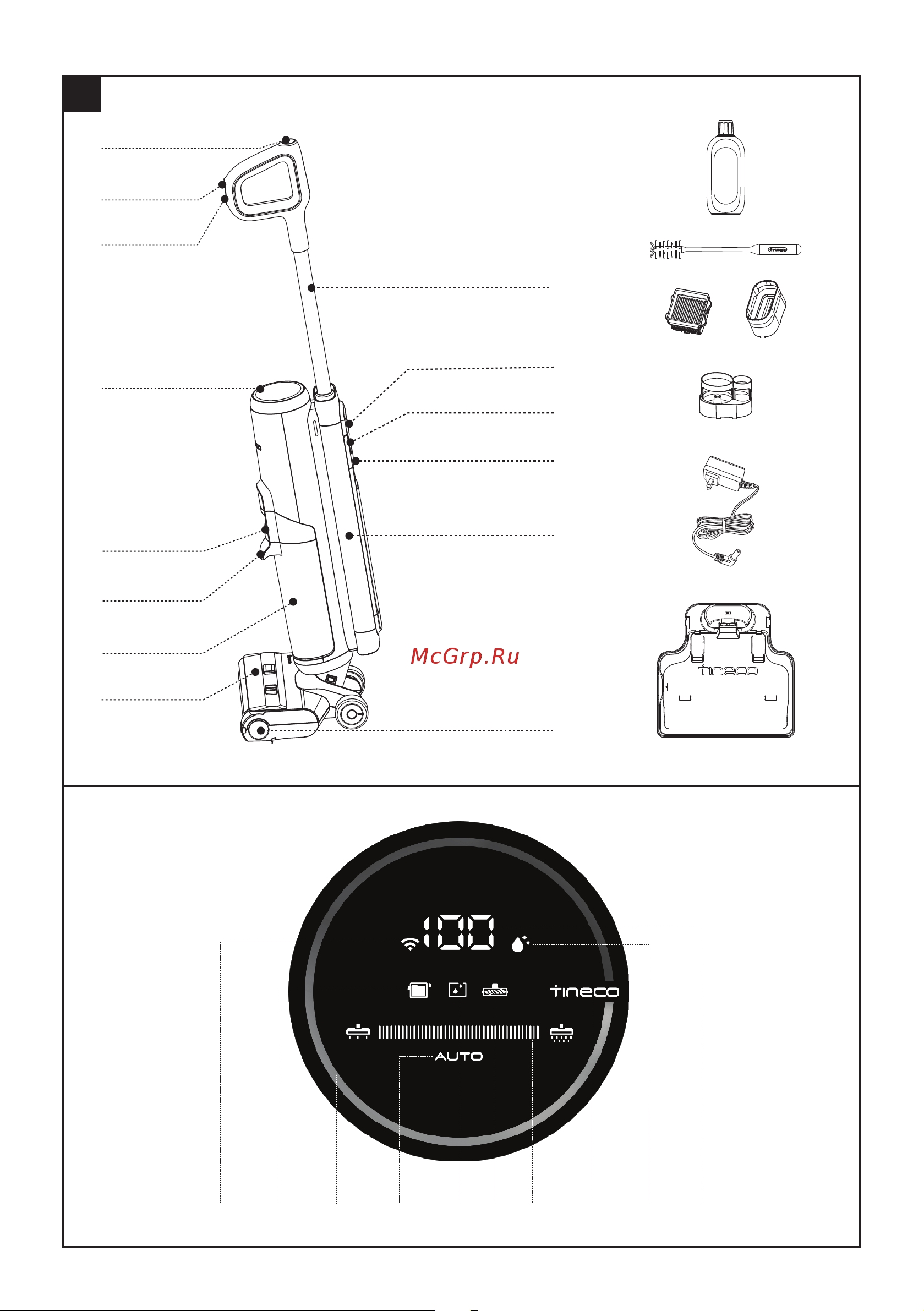 Tineco Floor One S5 (FW101000RU) беспроводной Руководство по эксплуатации онлайн [3/0] 900271