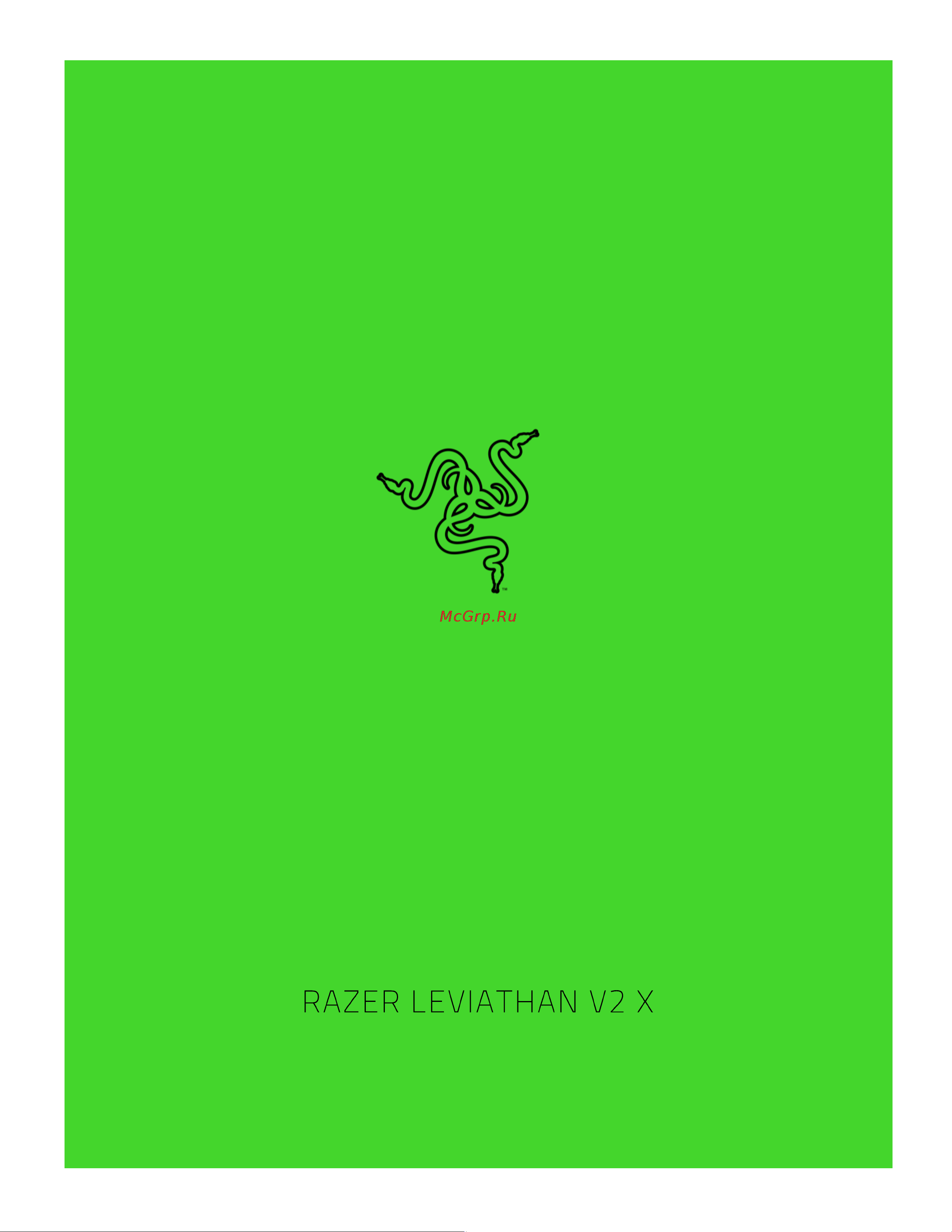 Razer Leviathan V2 X RZ05-04280100-R3M1 Руководство по эксплуатации онлайн