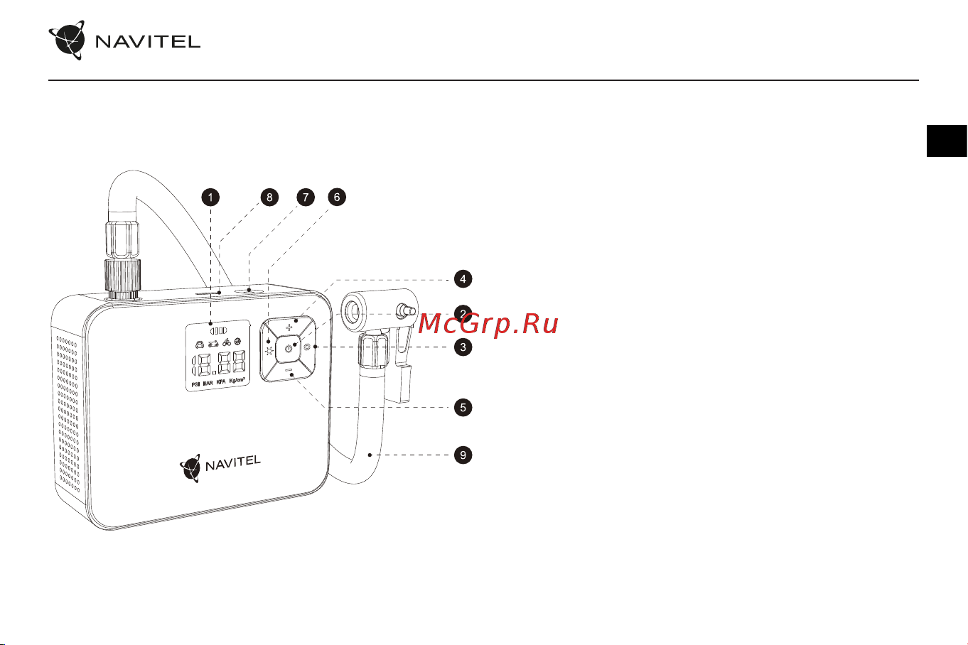 Navitel AIR 15 AL [8/32] Geräteanordnung