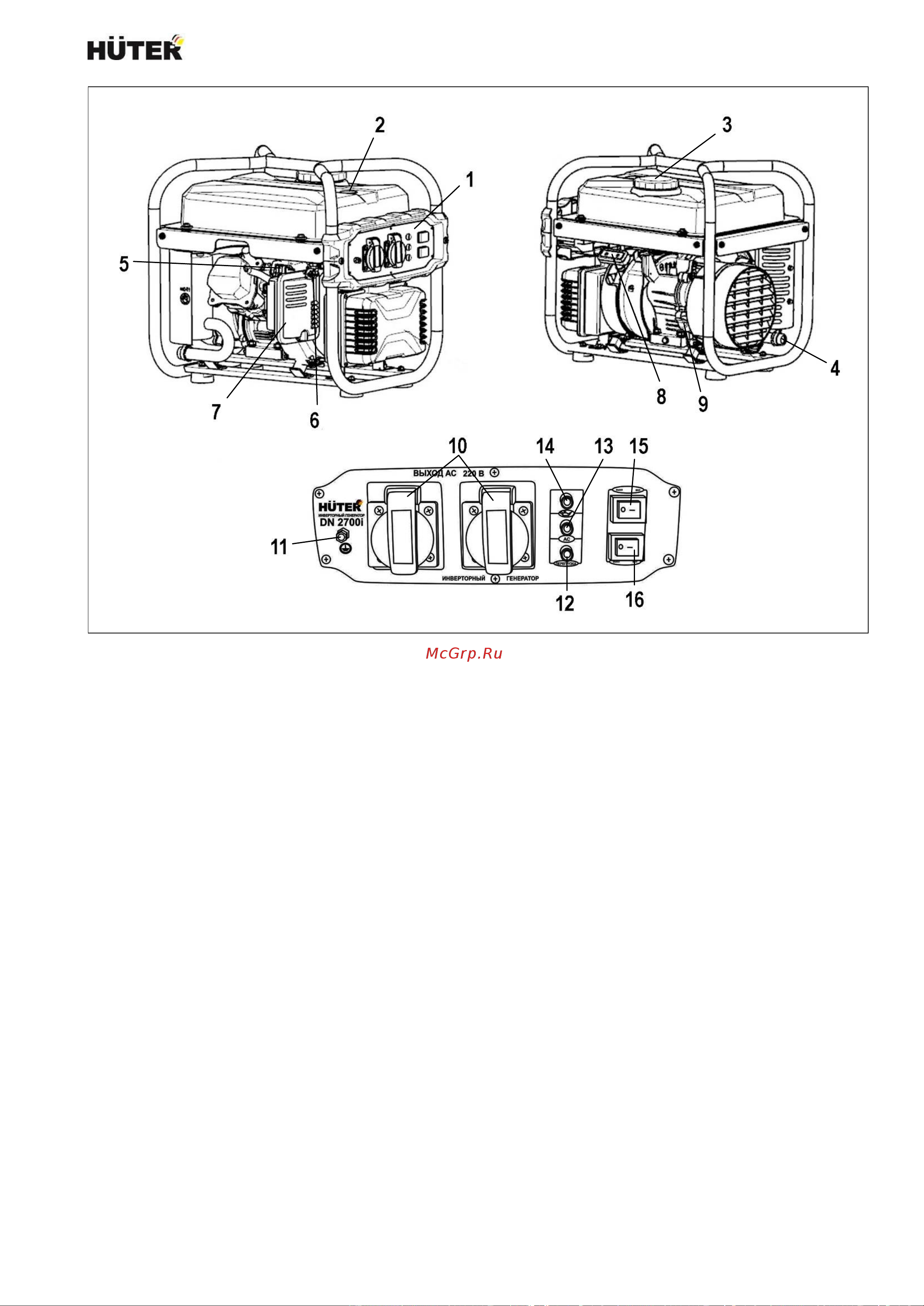 Huter DN2700i 64/10/6 [10/32] Модель dn 4400i возможна в альтернативном варианте исполнения