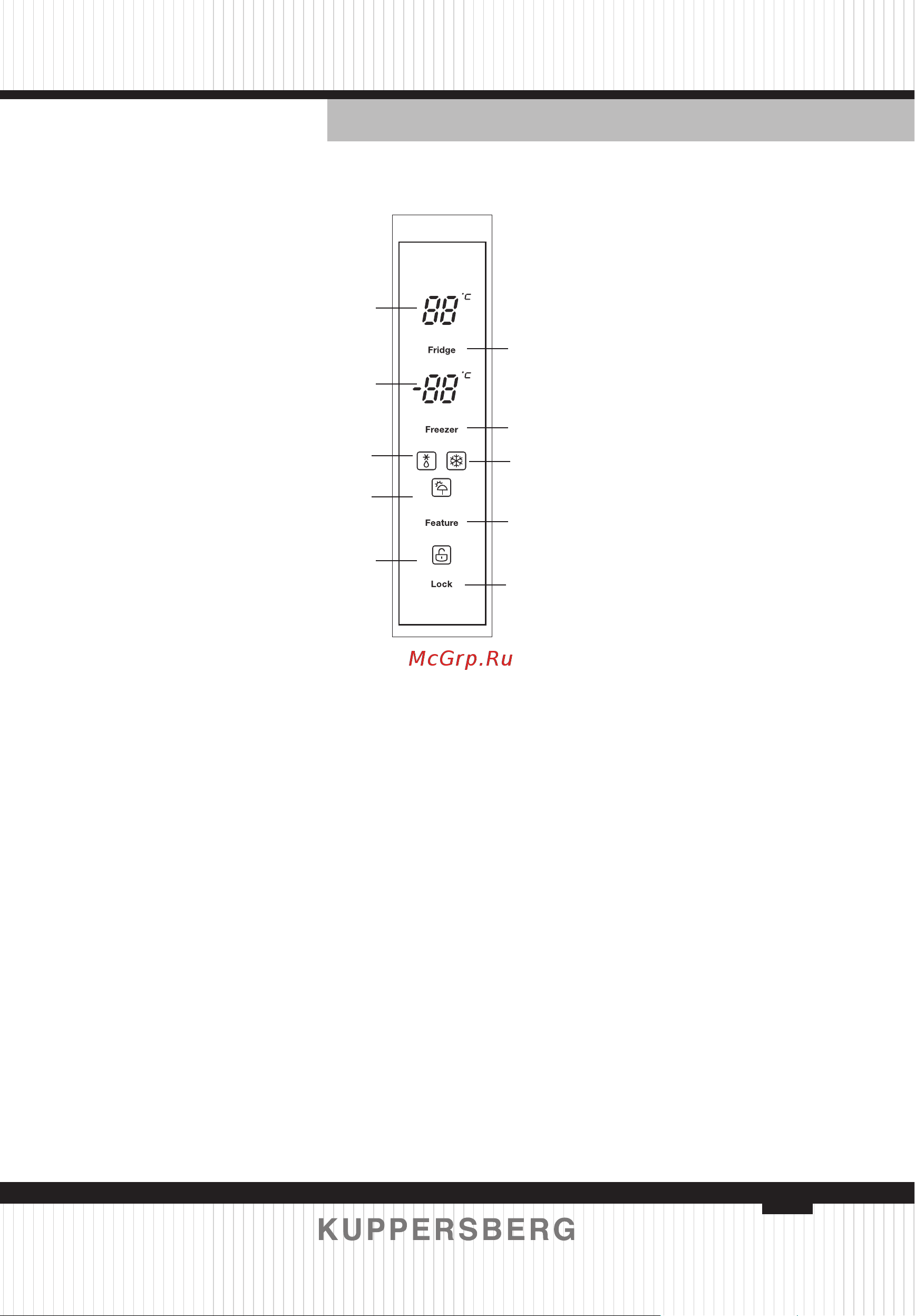 Kuppersberg RFFI 184 BEG [43/88] Control panel