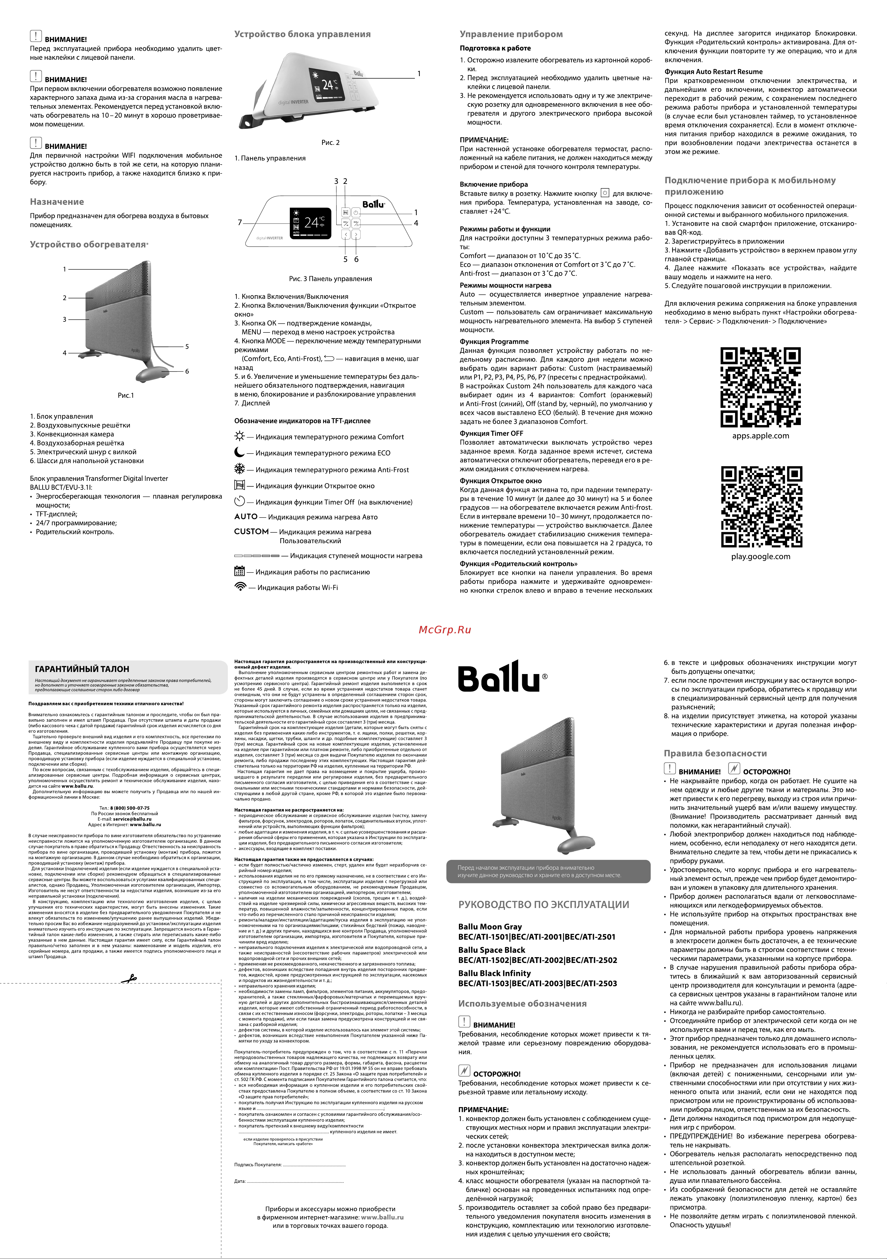 Ballu BEC/ATI-2001 Руководство по эксплуатации онлайн