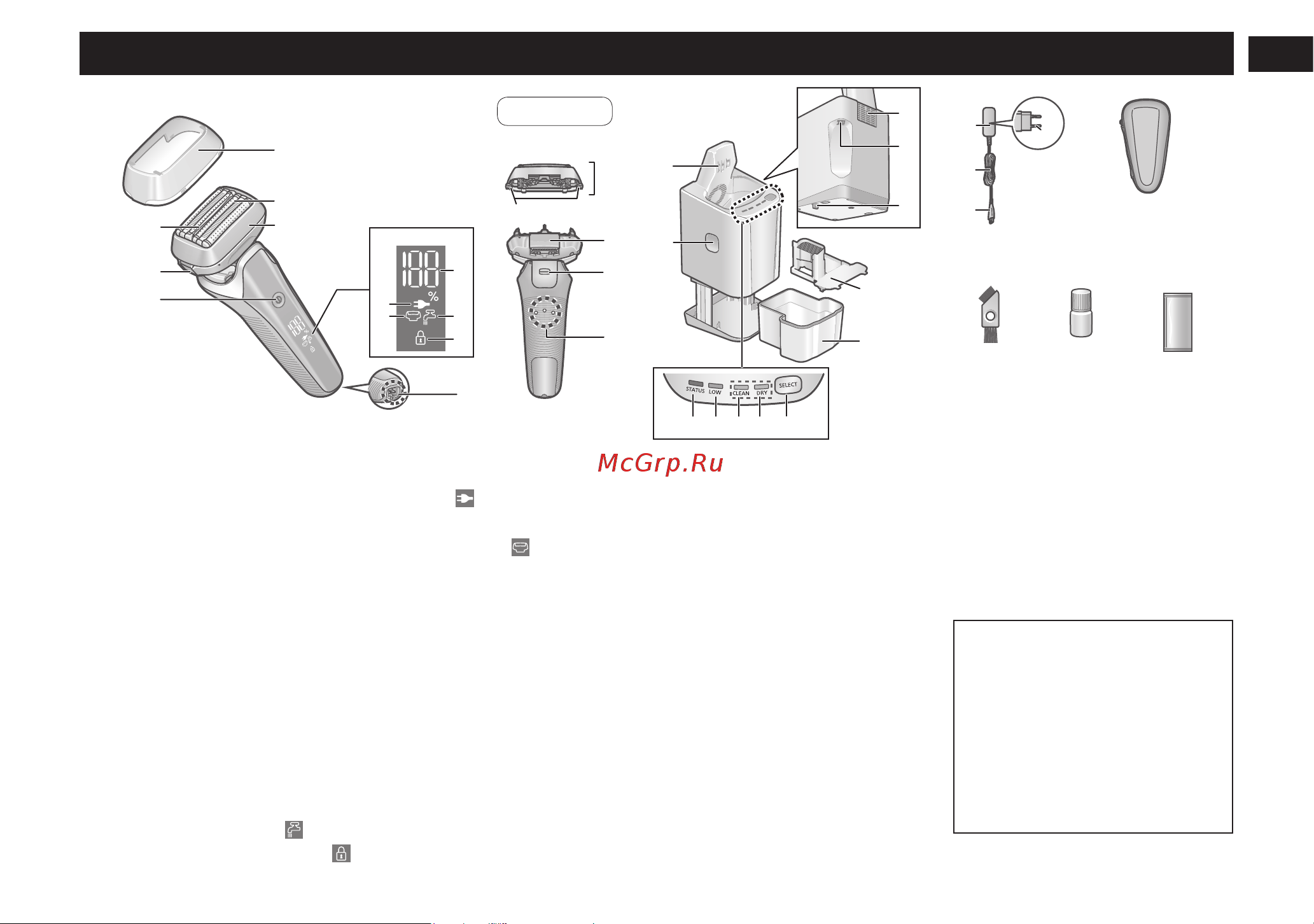 Panasonic ES-LS9A-K820 [11/120] Parts identification