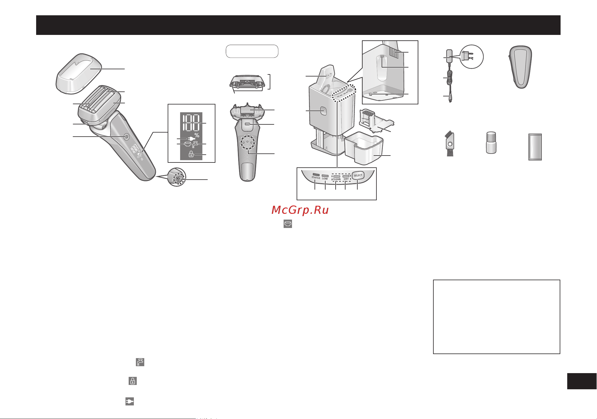 Panasonic ES-LS9A-K820 [99/120] Электрұстара бөлшектері