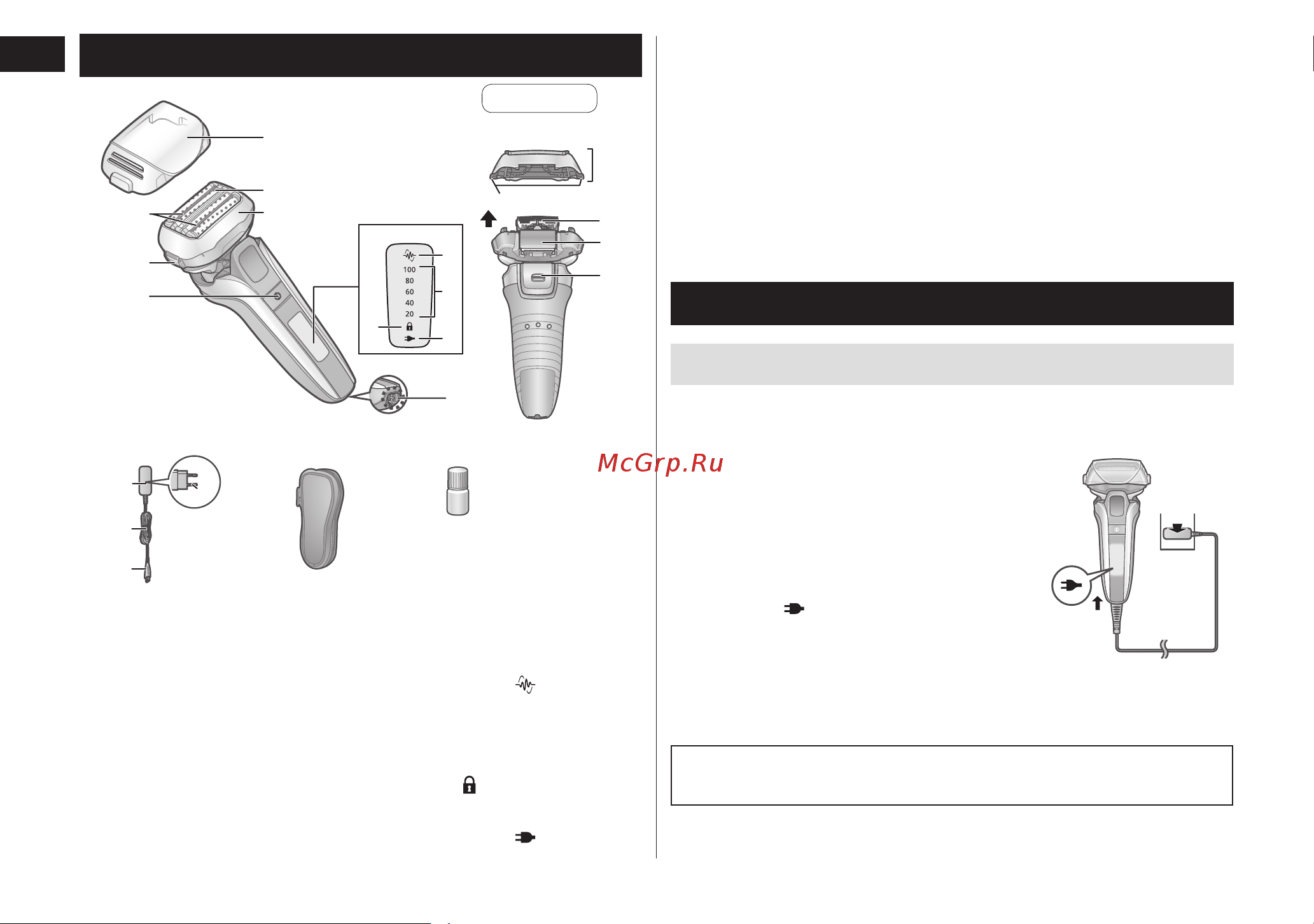 Panasonic ES-LV6U-K820 [10/80] Parts identification