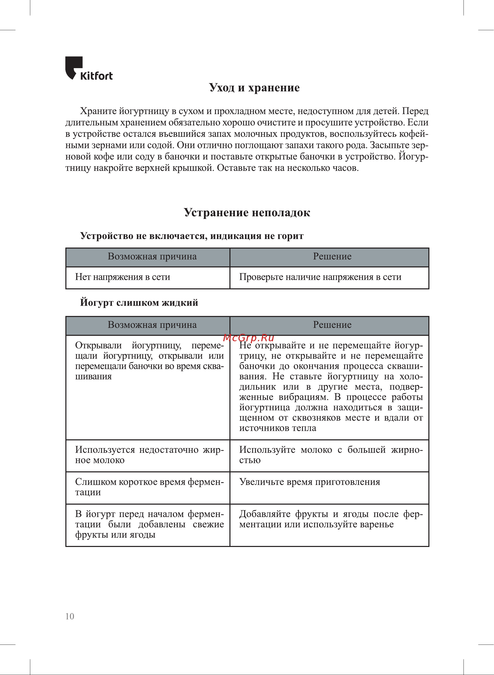 Kitfort КТ-2089 Руководство по эксплуатации онлайн [10/16] 802526