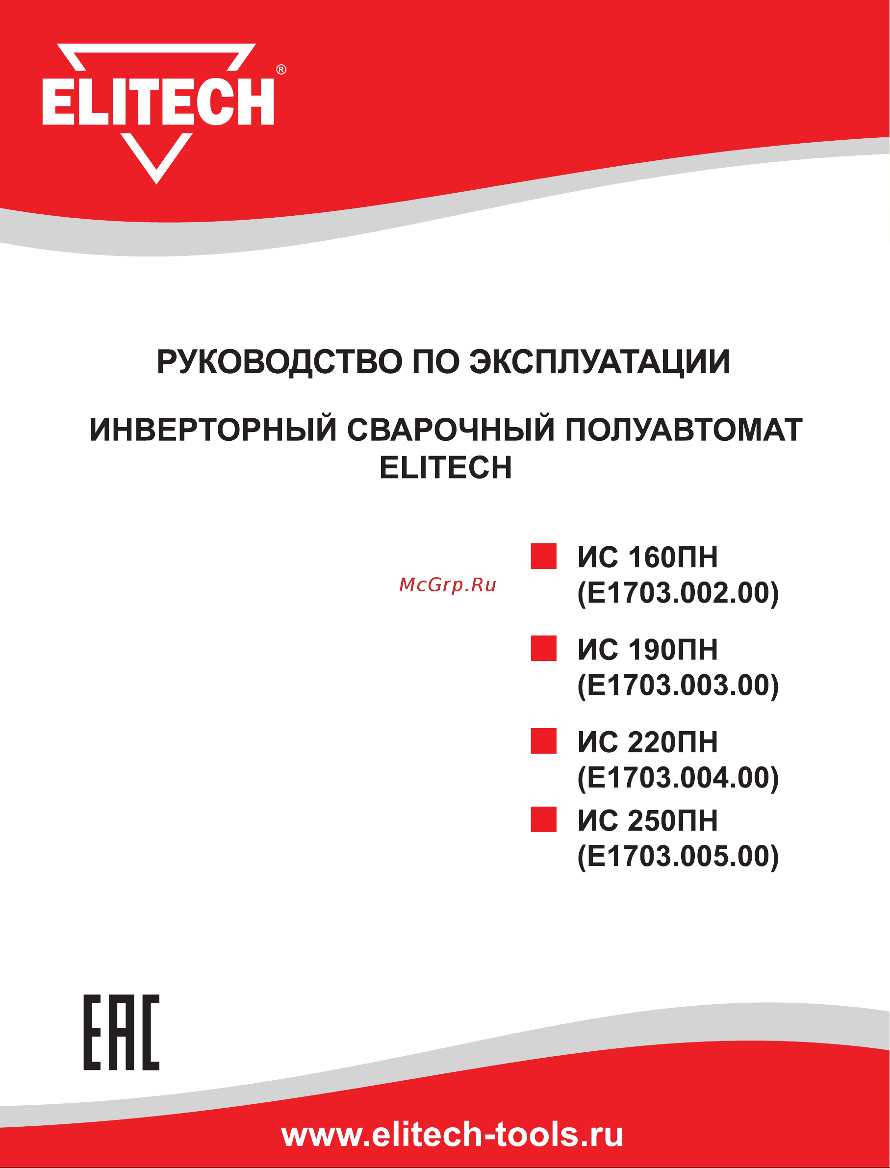 Elitech ИС 250ПН (E1703.005.00) Руководство по эксплуатации онлайн