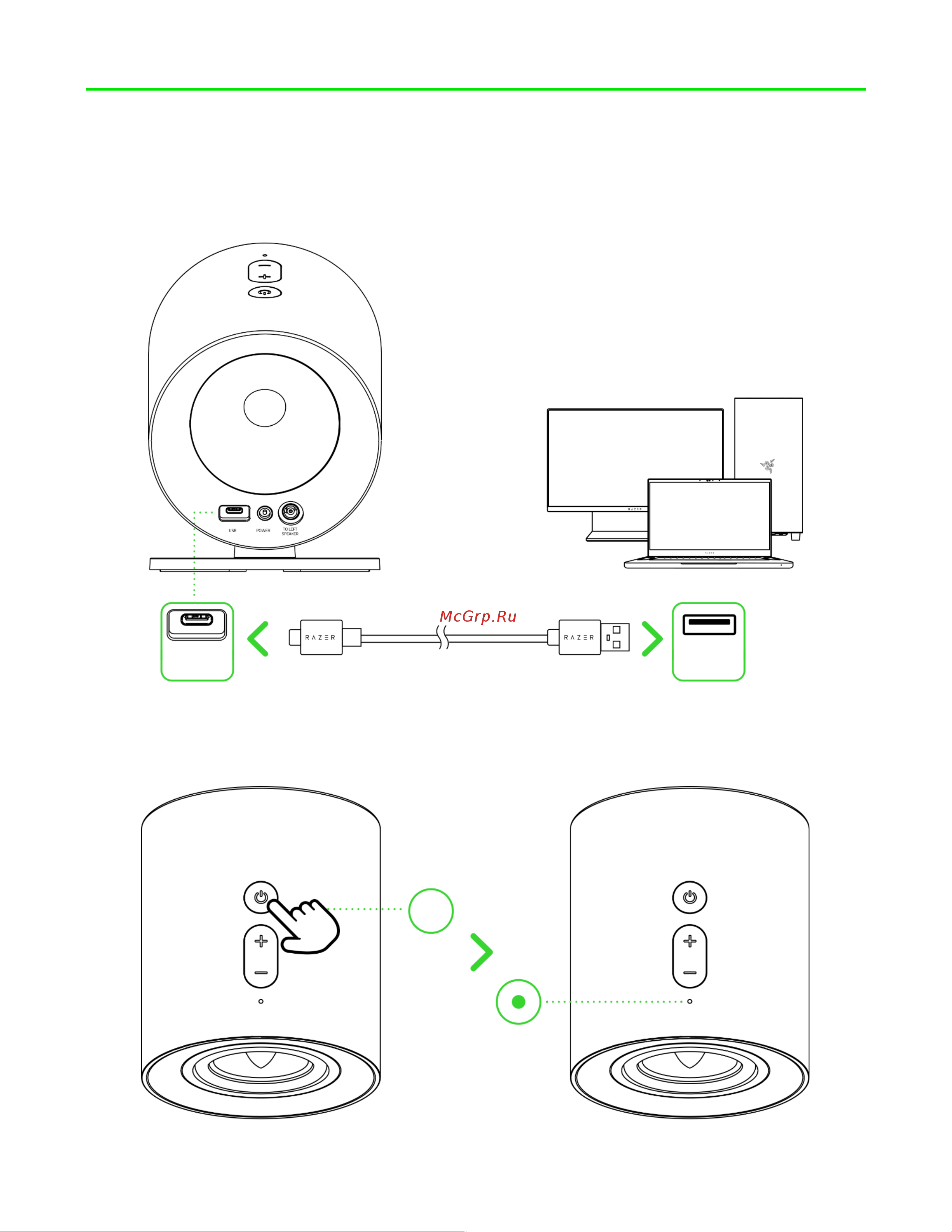 Razer V2 X RZ05-04760100-R3G1 [9/28] Подключение игровых динамиков