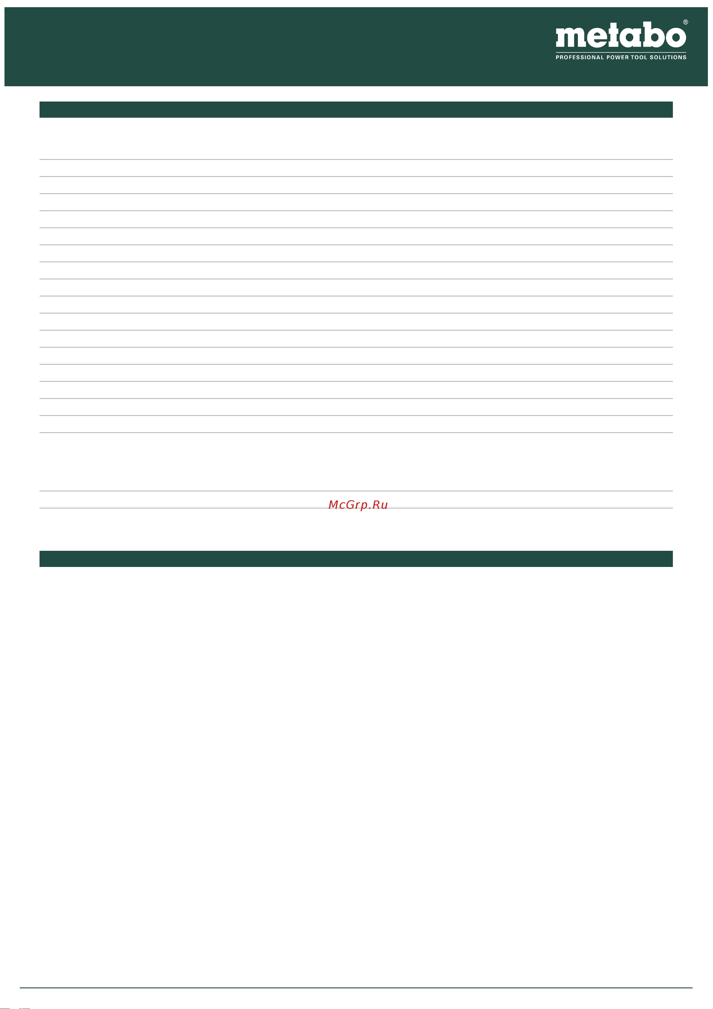 Metabo HWW 4500/25 Inox Plus Руководство по эксплуатации онлайн [2/2] 803106