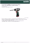 Metabo PowerMaxx BS 600080500 Шуруповерты инструкция по эксплуатации, характеристики, форум владельцев, отзывы, вопросы и ответы, мануал, описание
