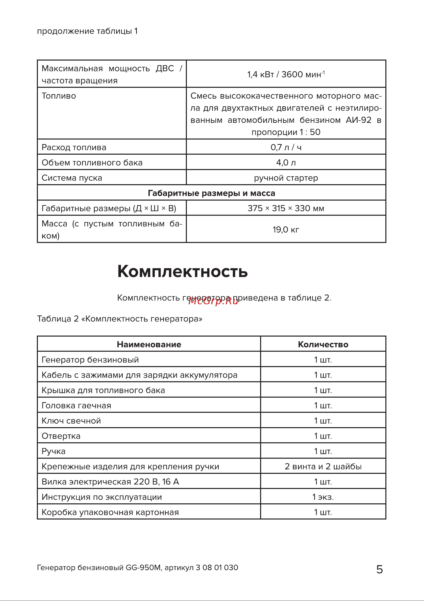 Кратон GG-950M [5/50] Страница 5