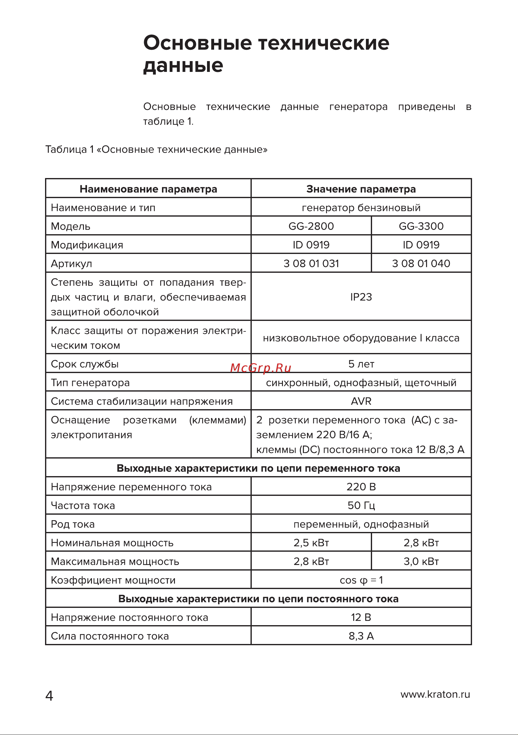 Кратон GG-3300 [4/54] Страница 4
