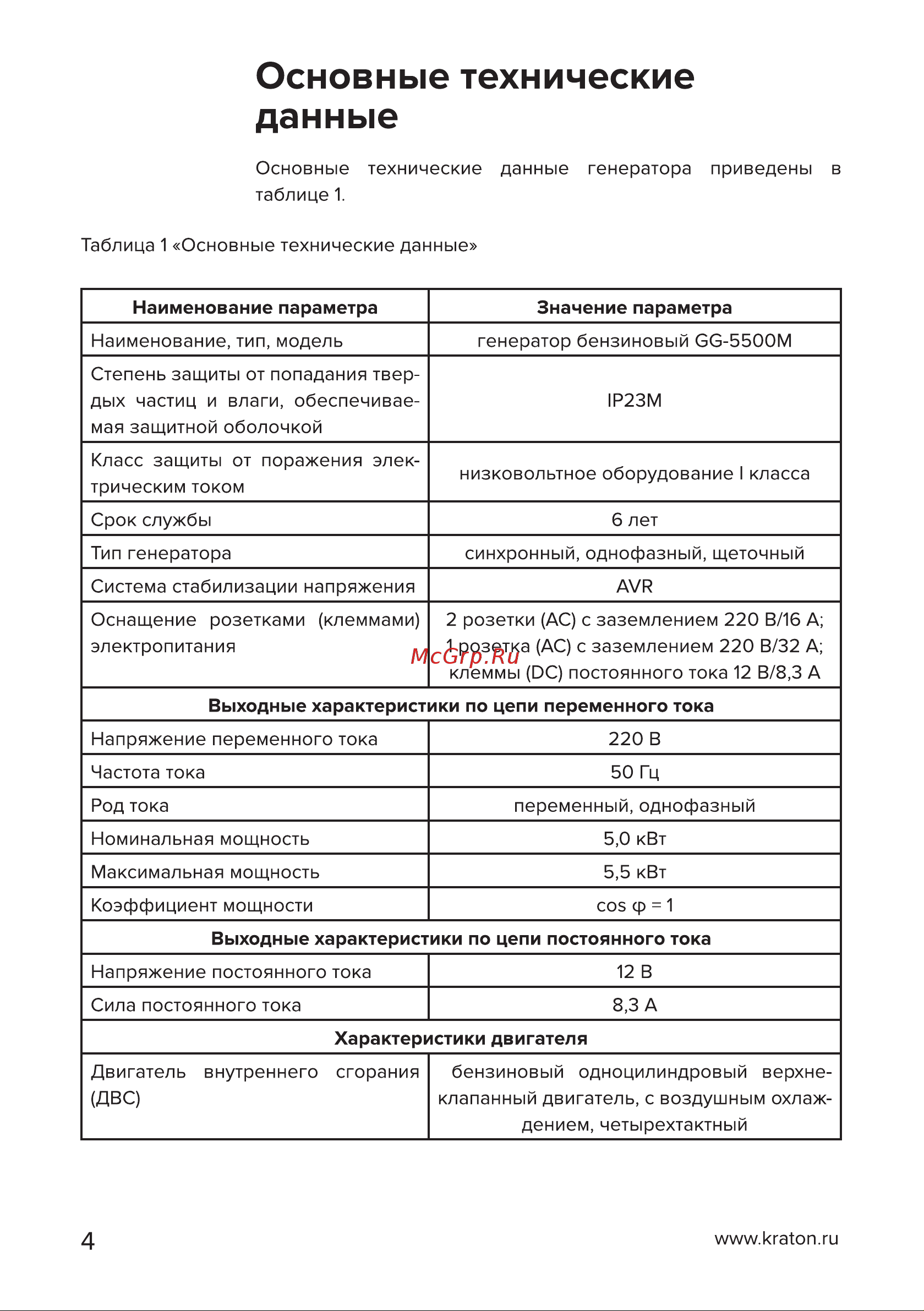 Кратон GG-5500M [4/54] Страница 4