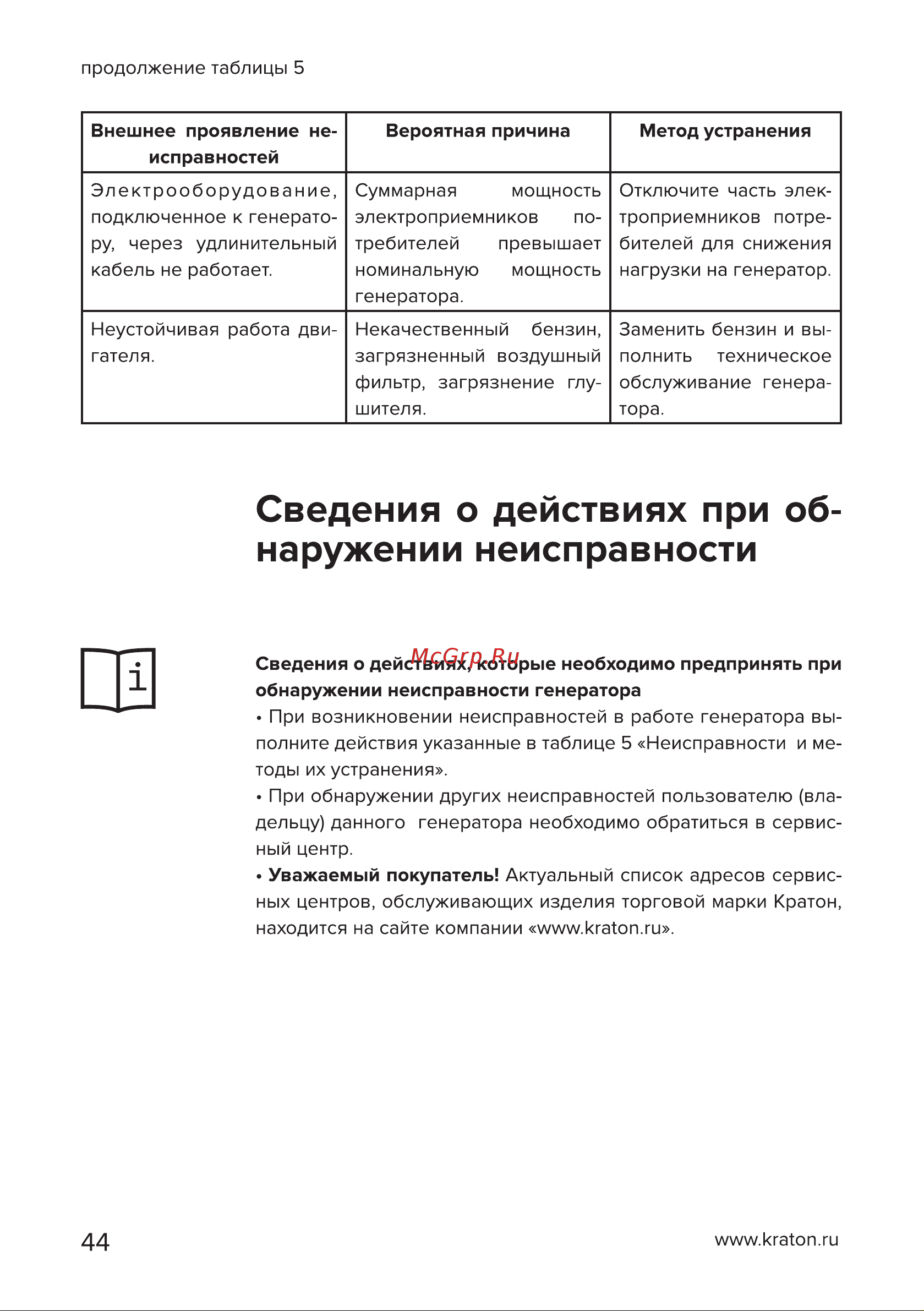 Кратон GG-3800i [44/50] Страница 44