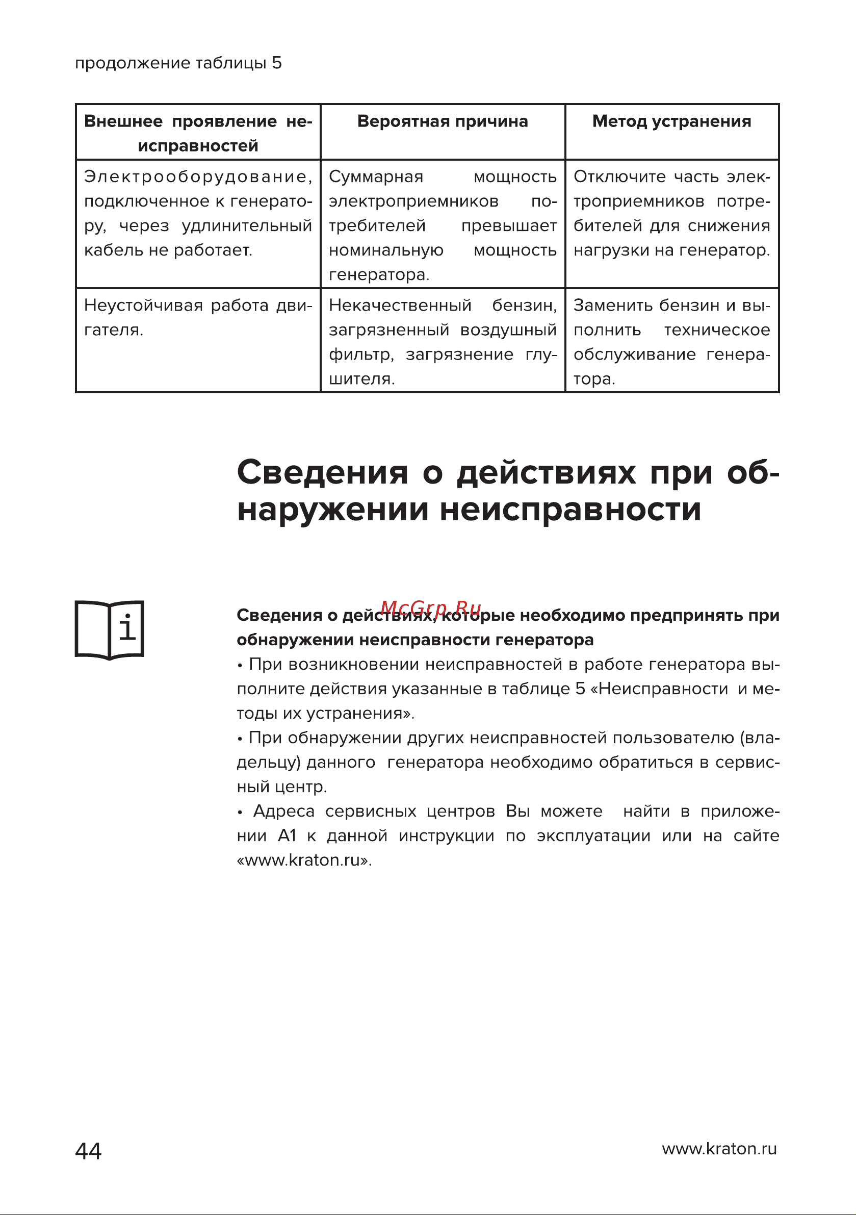 Кратон GG-4500i [44/50] Страница 44