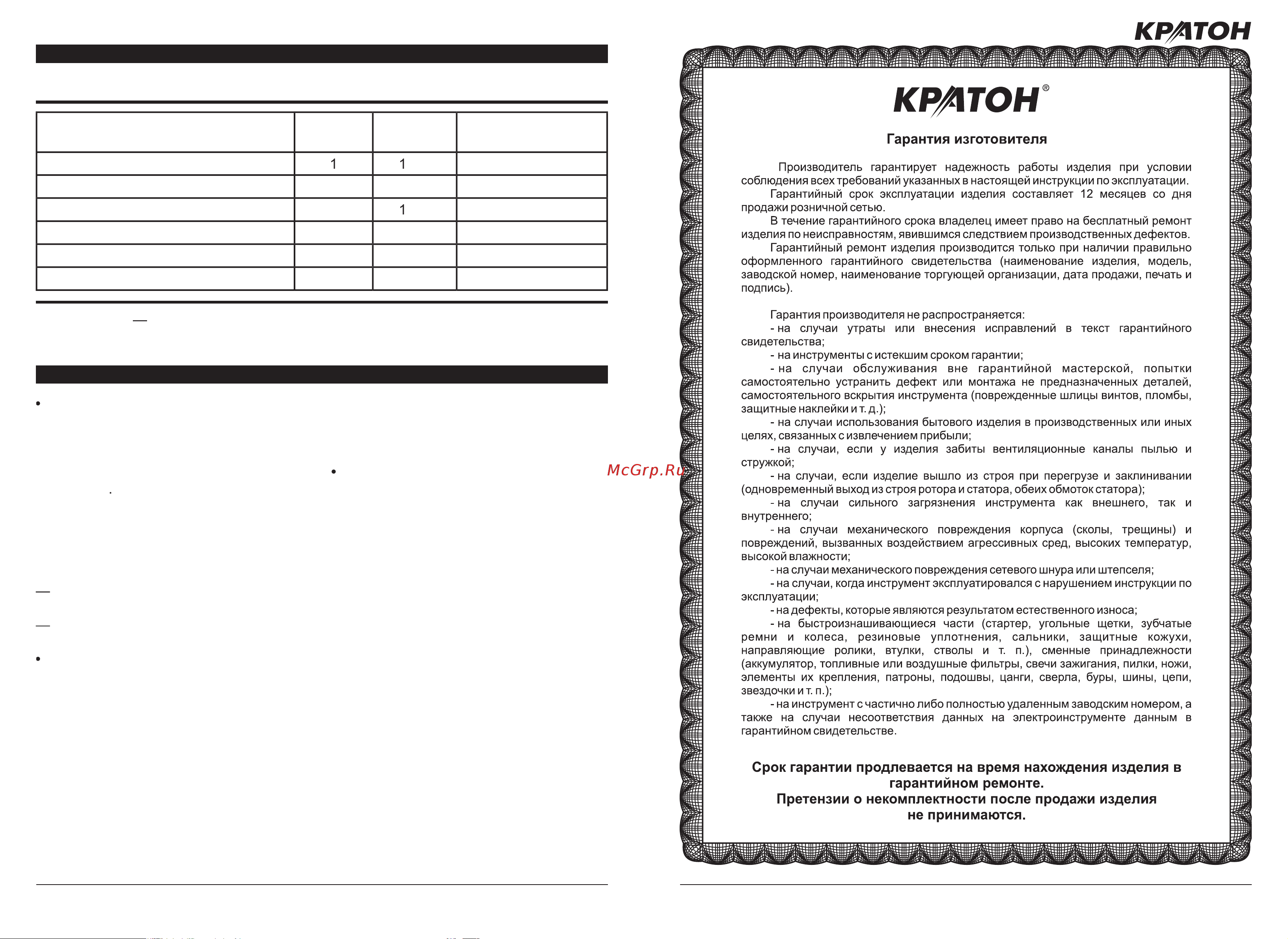 Кратон PD-850-13P Руководство по эксплуатации онлайн [4/12] 803238
