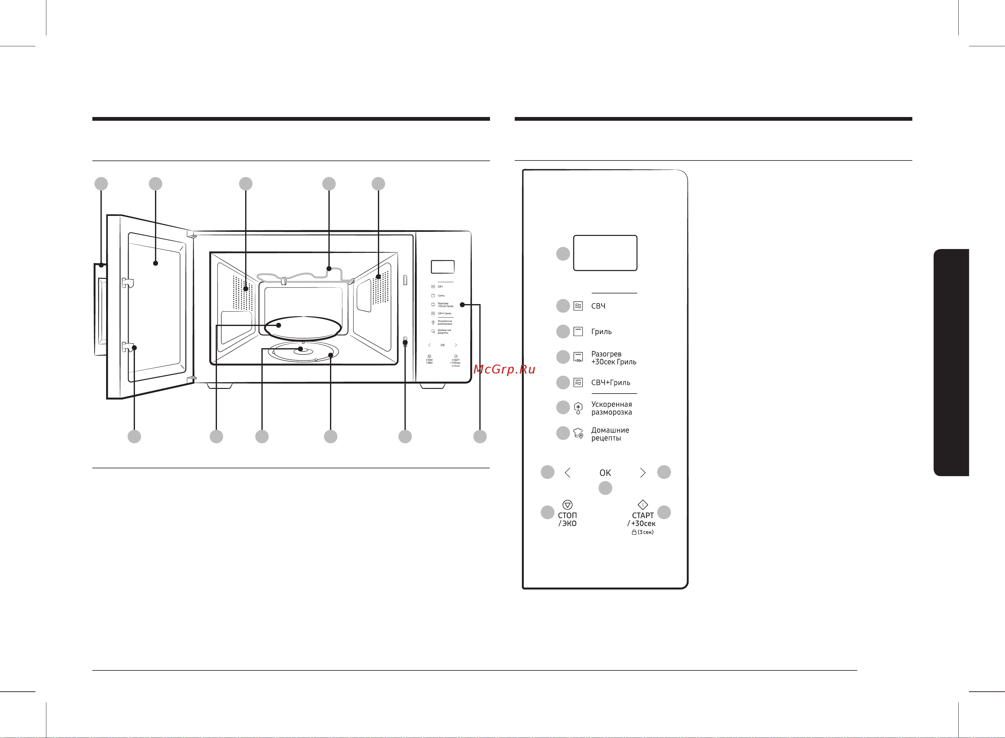Samsung MG23T5018AK/BW [155/0] Mikroto lqinli pech xususiyatlari