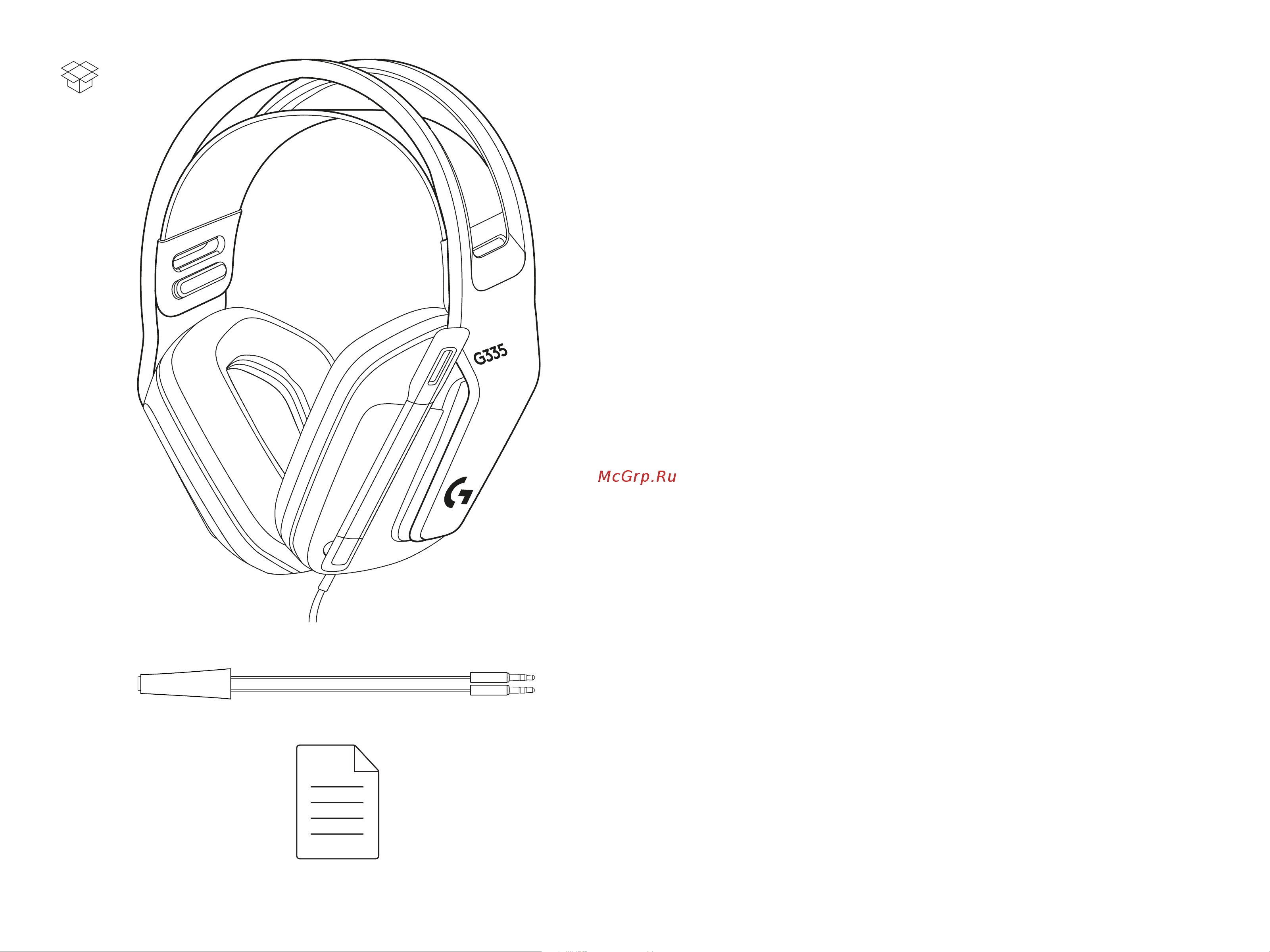 Logitech G335 White Руководство по эксплуатации онлайн [2/15] 804041