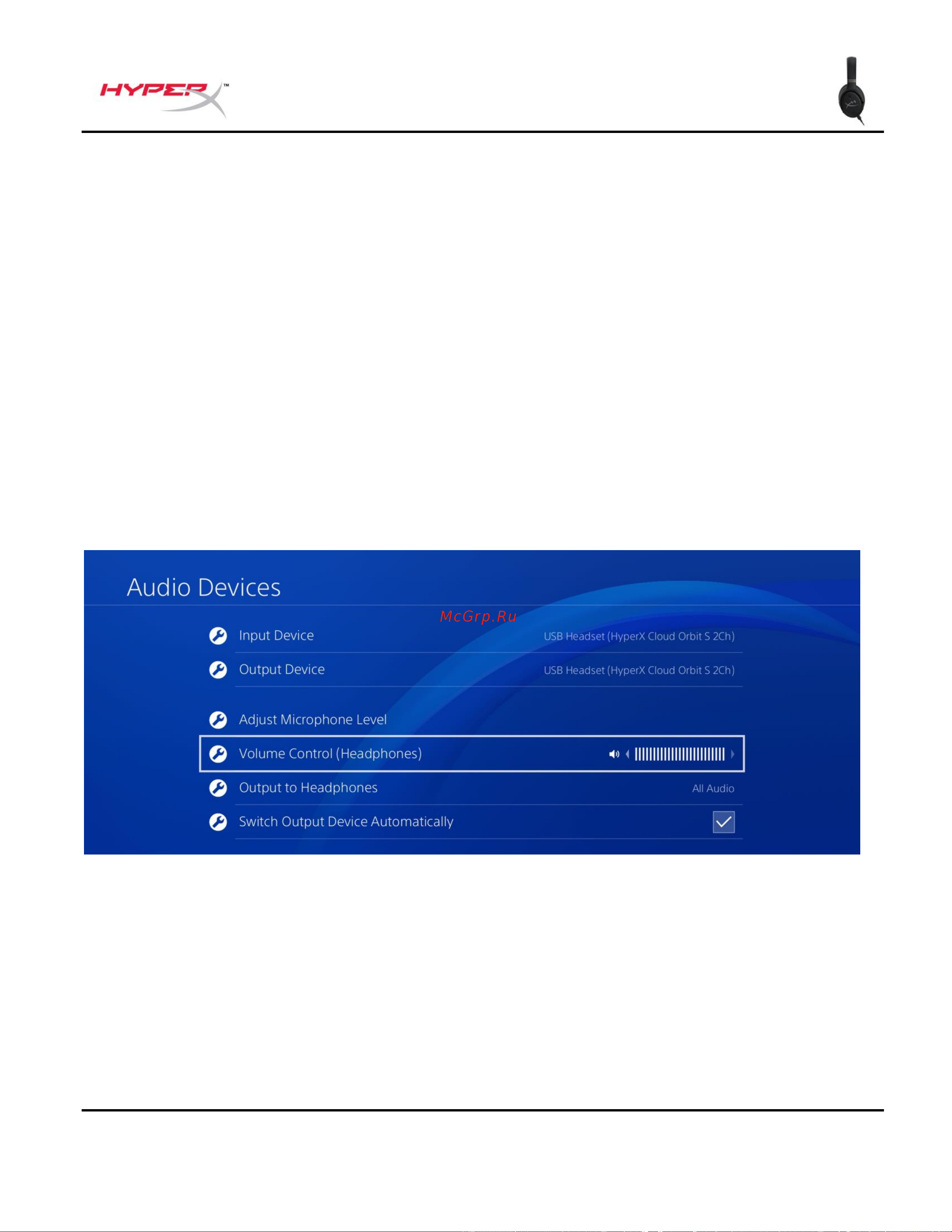 HyperX Cloud Orbit S (HX-HSCOS-GM/WW) [231/238] Playstation 4 usb 設定