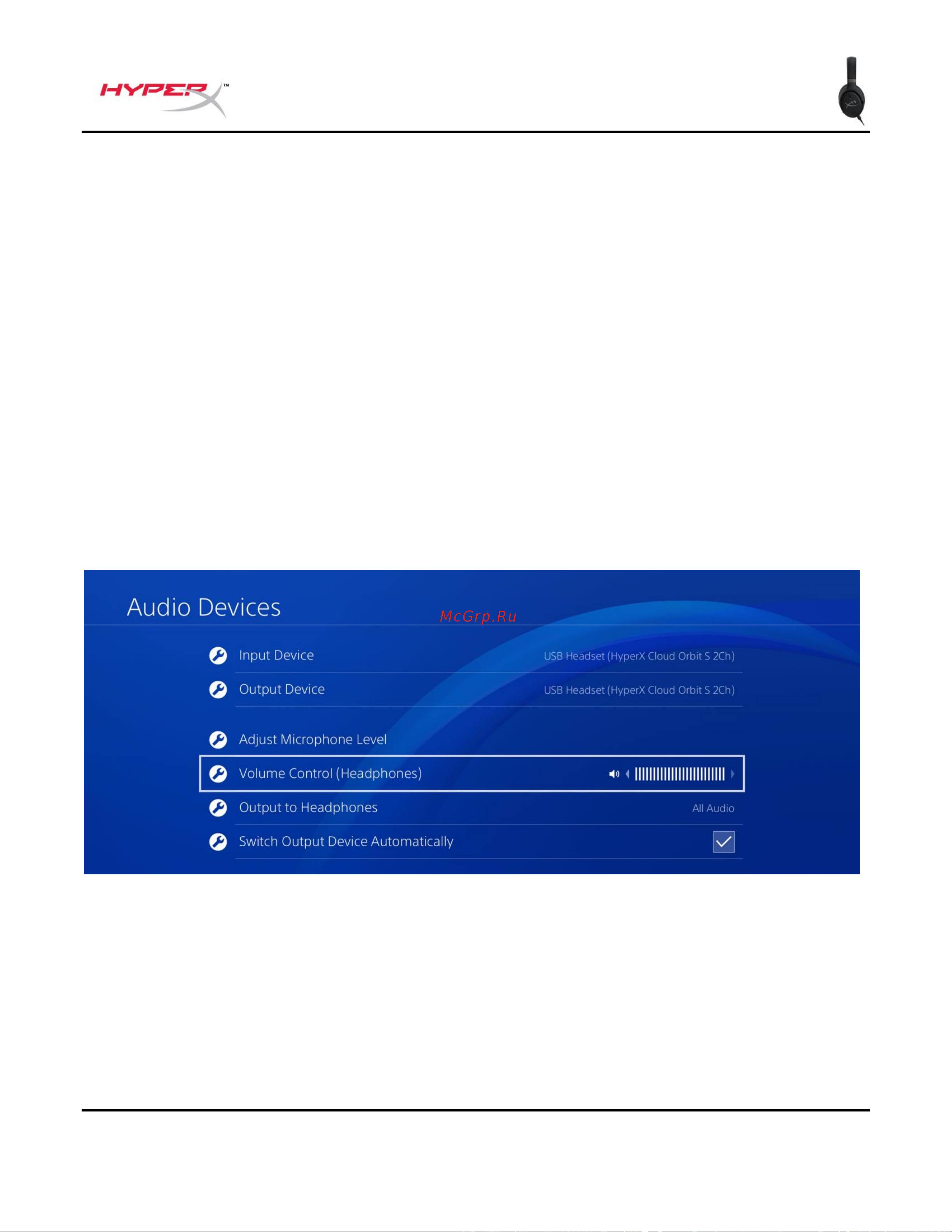 HyperX Cloud Orbit S (HX-HSCOS-GM/WW) [83/238] Configurazione usb per playstation 4