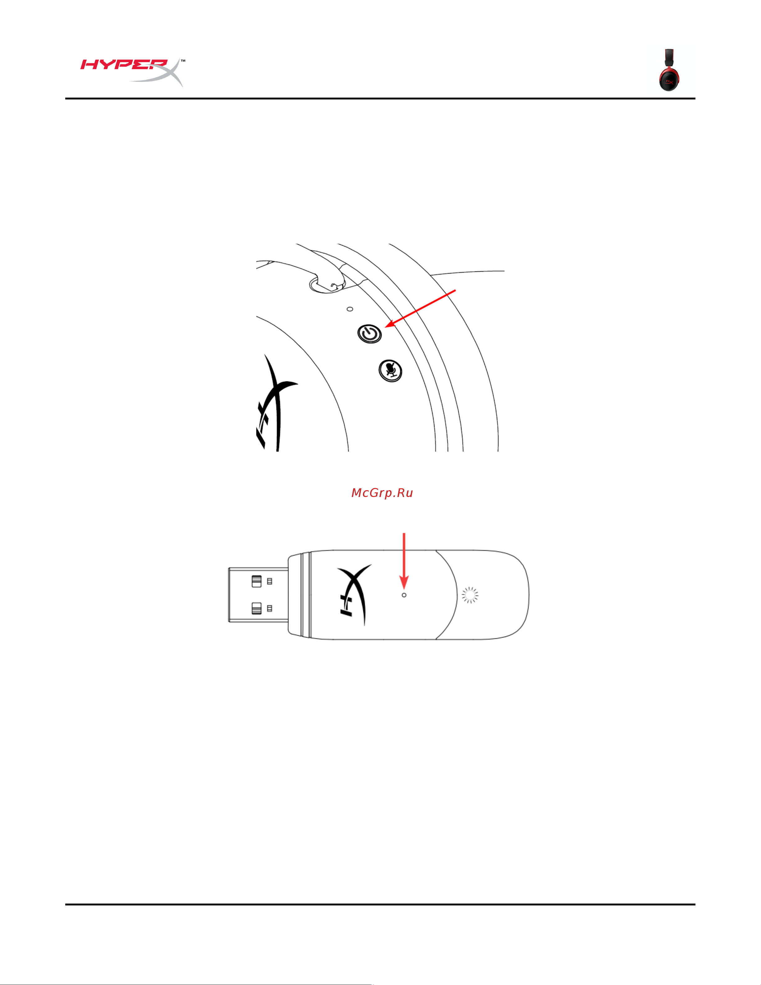 HyperX Cloud II Wireless (HHSC2X-BA-RD/G) [14/210] Manually pairing the headset and usb adapter