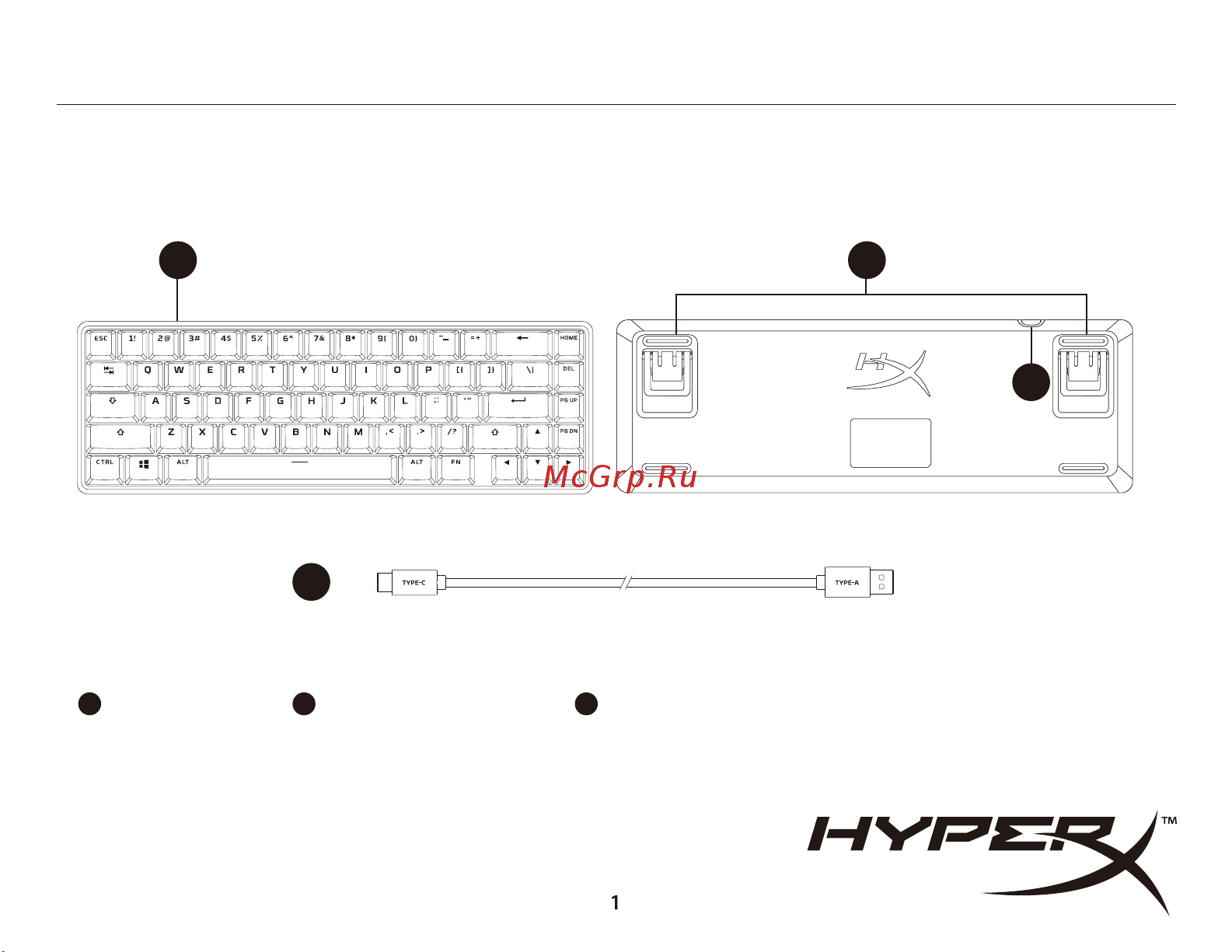 HyperX Alloy Origins 65 Руководство по эксплуатации онлайн