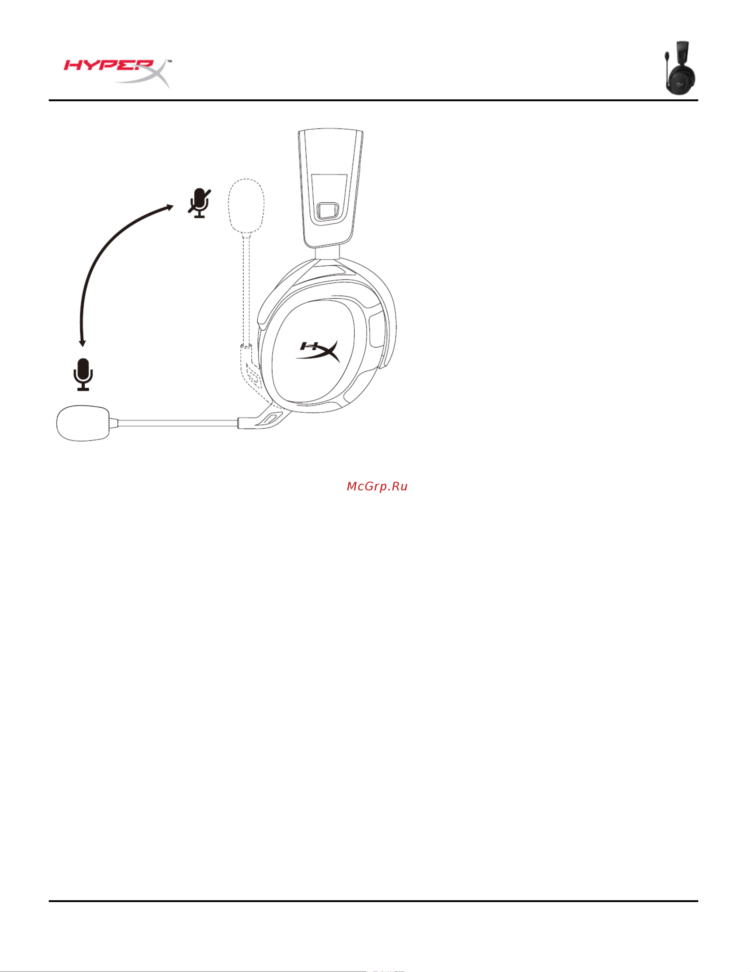 HyperX Cloud Stinger 2 Black [15/273] Swivel to mute microphone