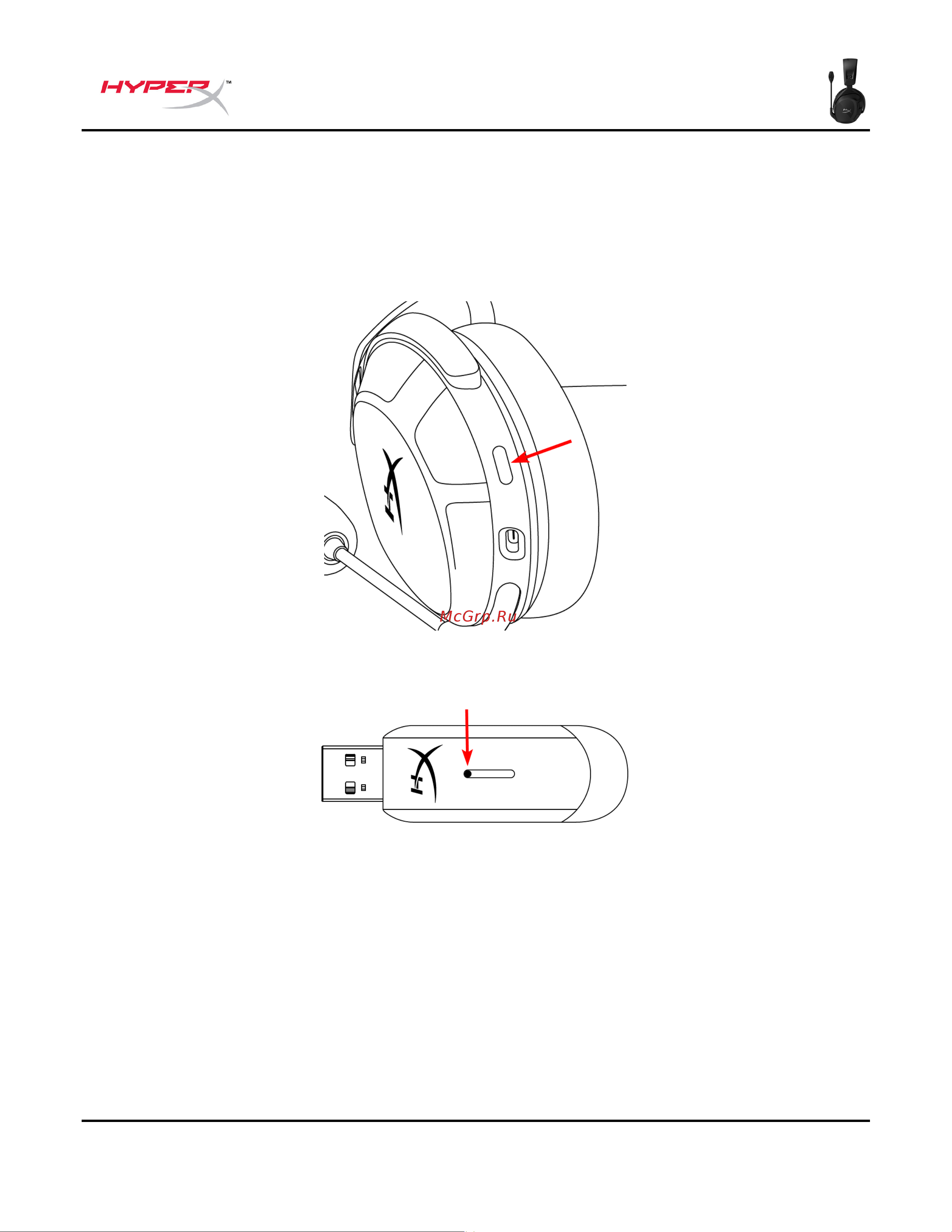 HyperX Cloud Stinger 2 Black [239/273] 手动配对耳机与无线适配器
